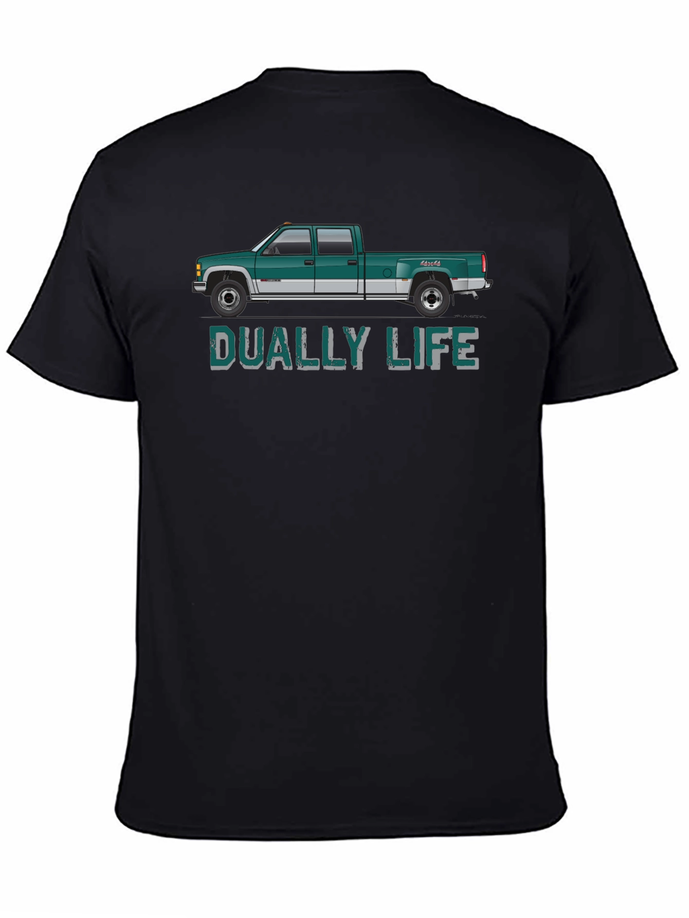 Dually Life Truck Graphic T-Shirt - Black