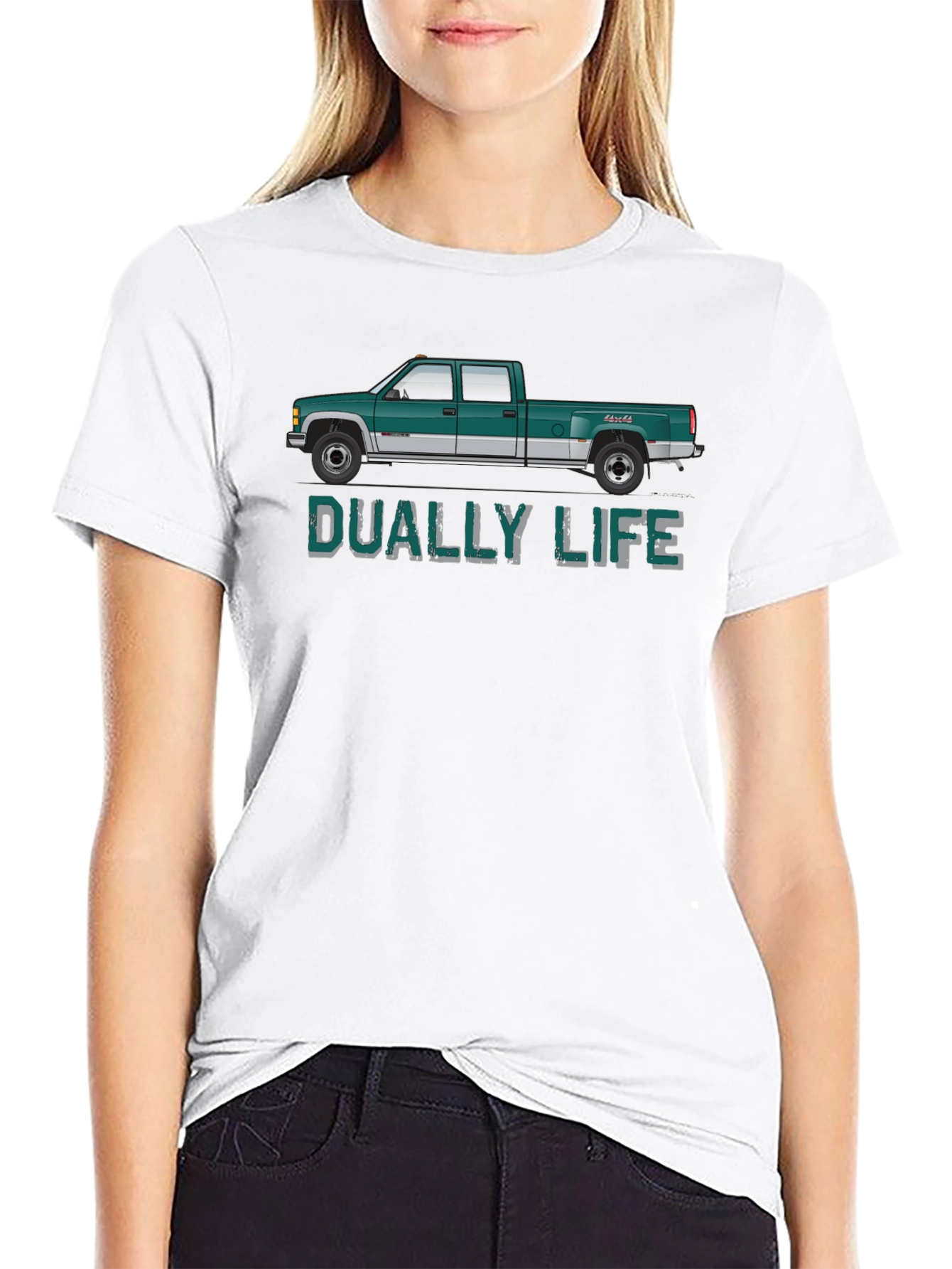 Dually Life Truck Graphic T-Shirt - Black
