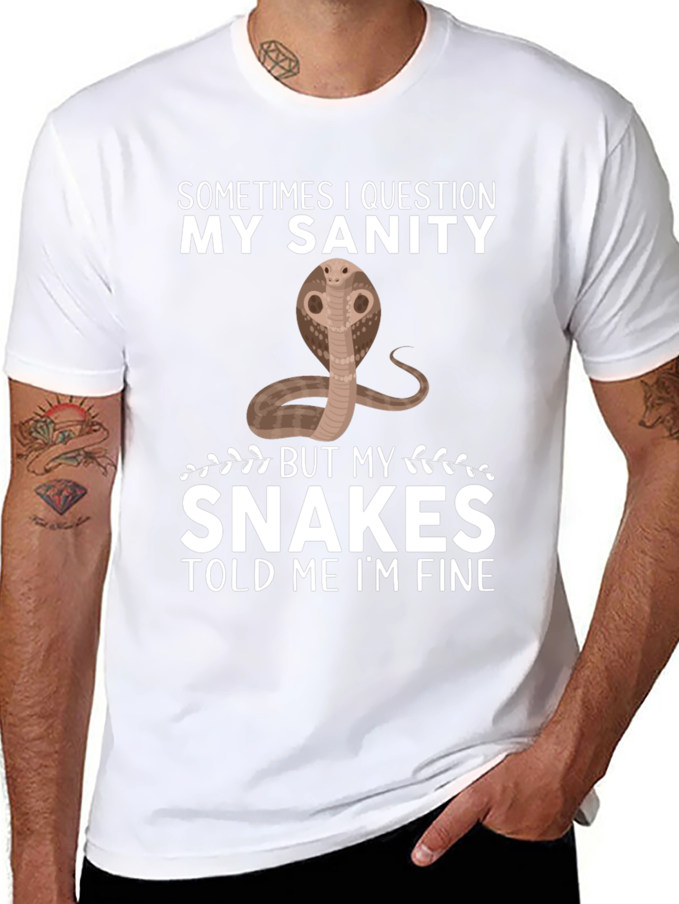Funny Snake T-Shirt: My Sanity Told Me Im Fine
