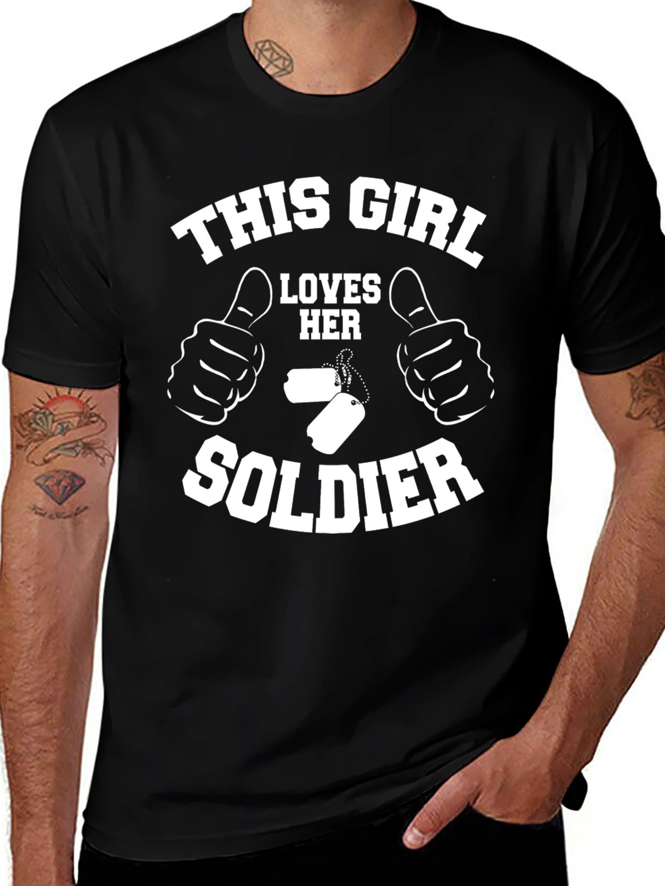This Girl Loves Her Soldier Graphic T-Shirt