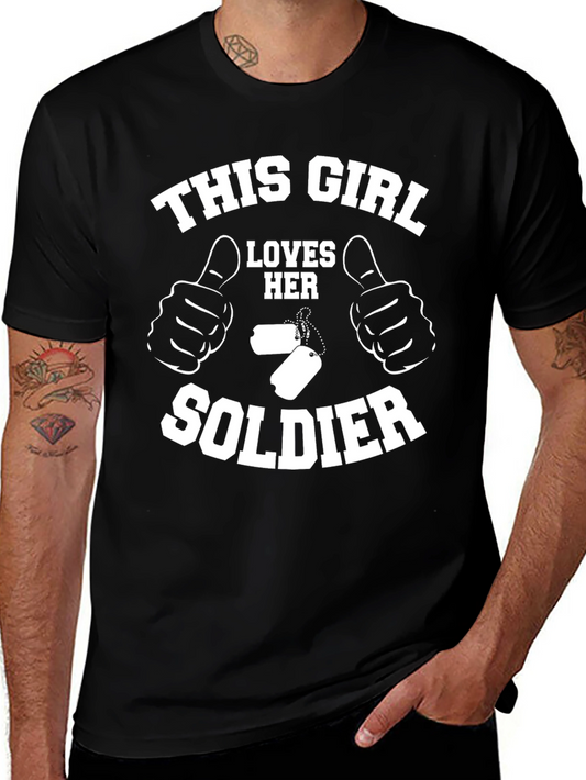 This Girl Loves Her Soldier Graphic T-Shirt
