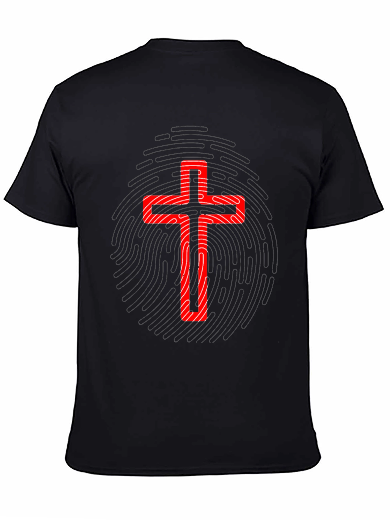 Red Cross Graphic Black T-Shirt