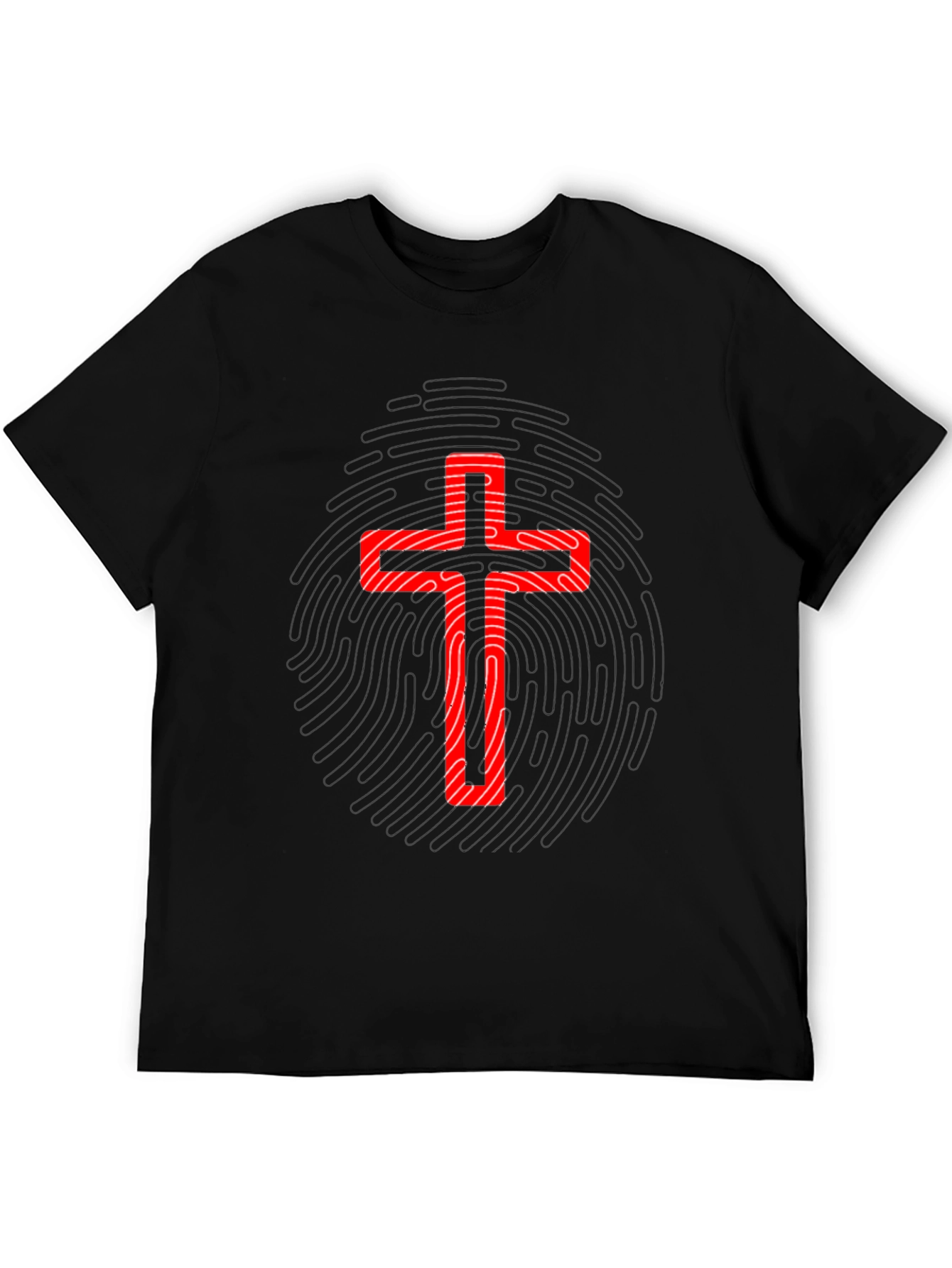 Red Cross Graphic Black T-Shirt
