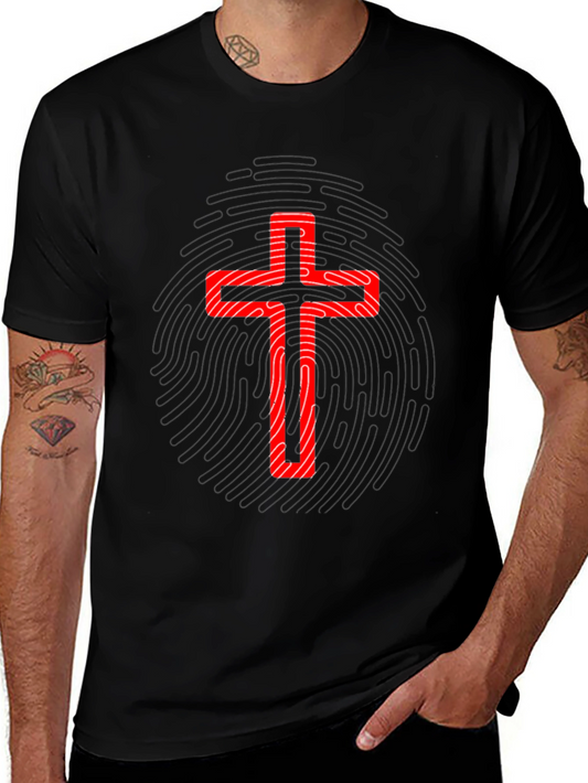 Red Cross Graphic Black T-Shirt