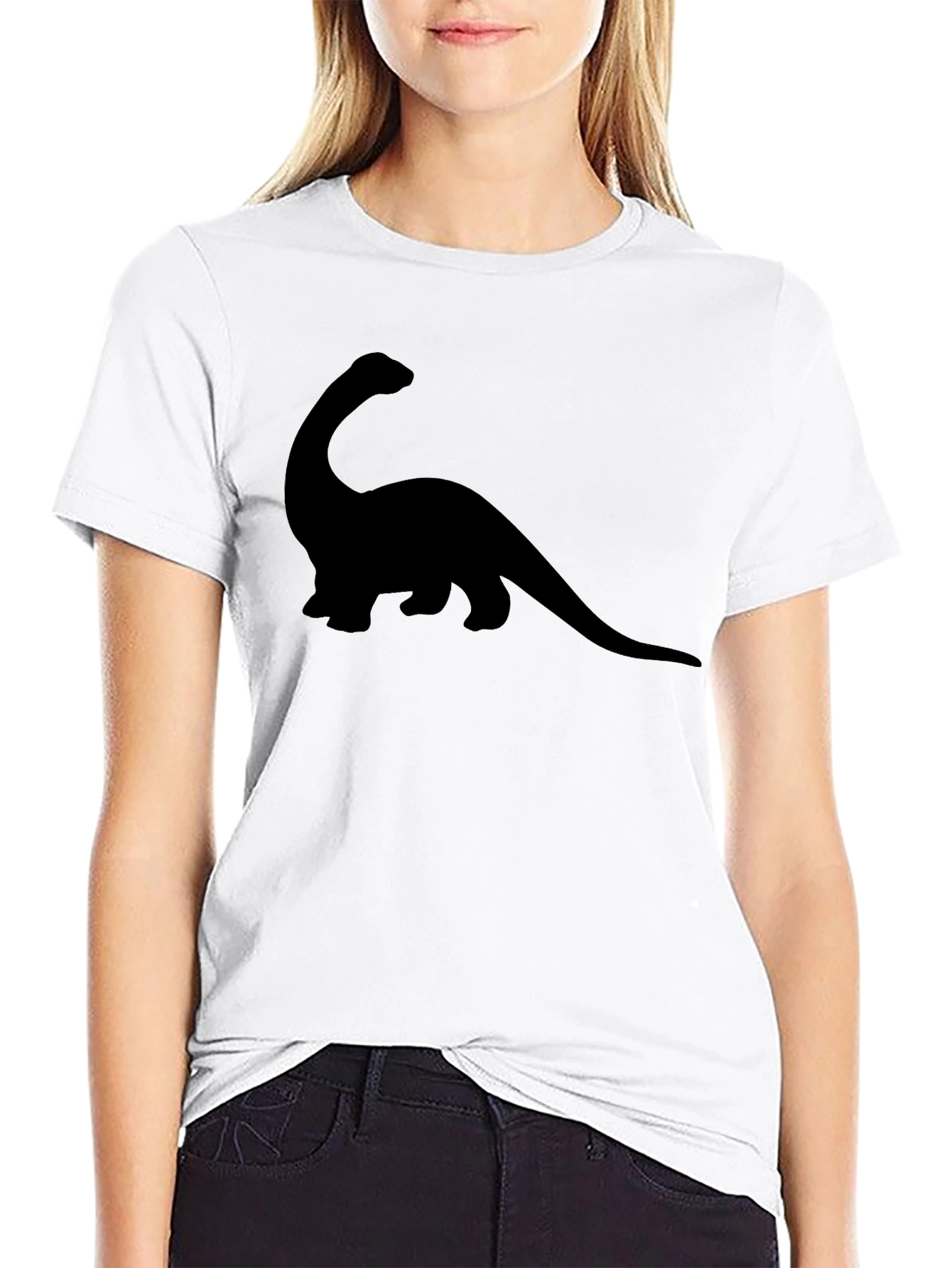 Dinosaur Graphic Tee - Black Brontosaurus T-Shirt