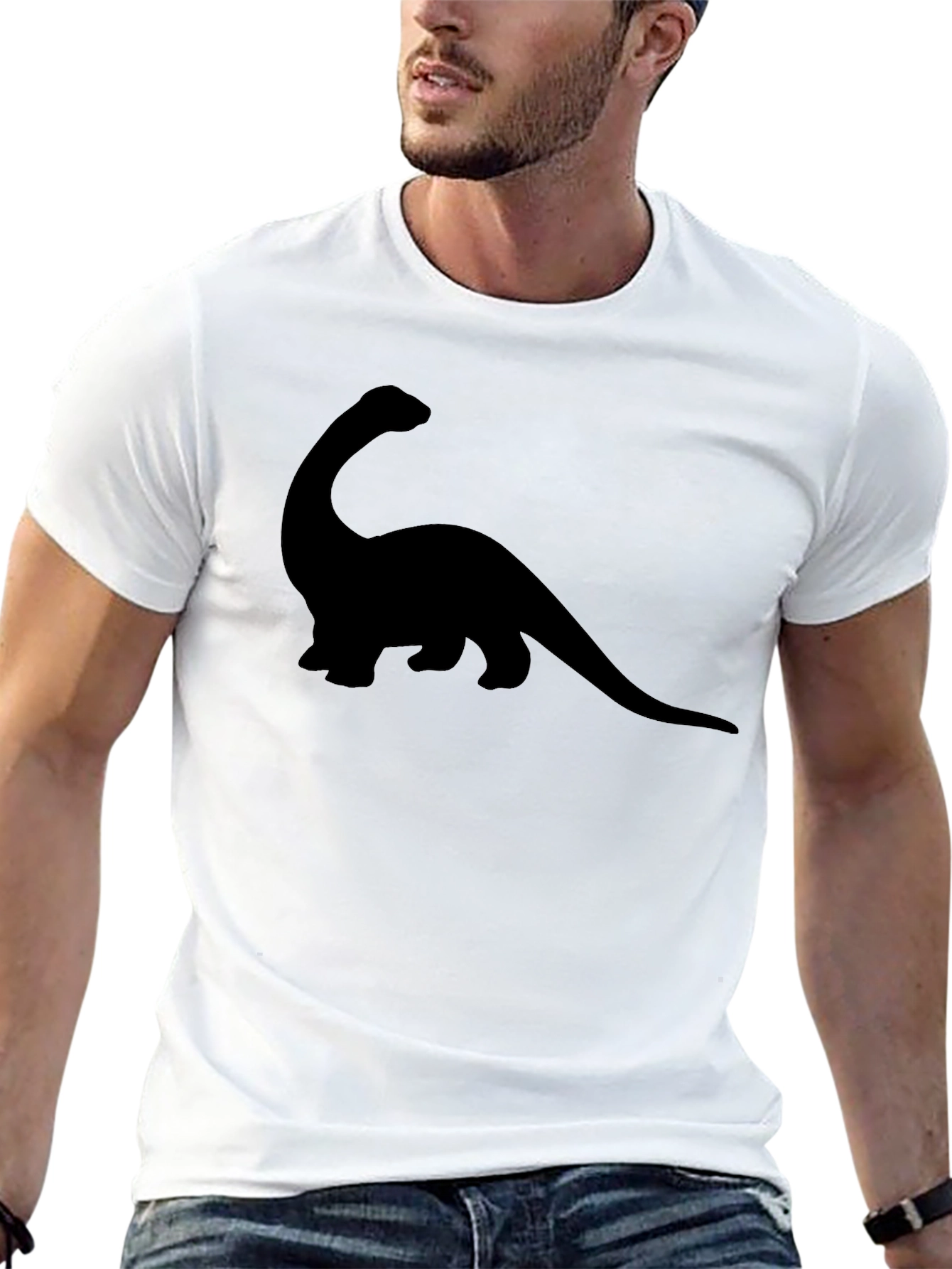 Dinosaur Graphic Tee - Black Brontosaurus T-Shirt