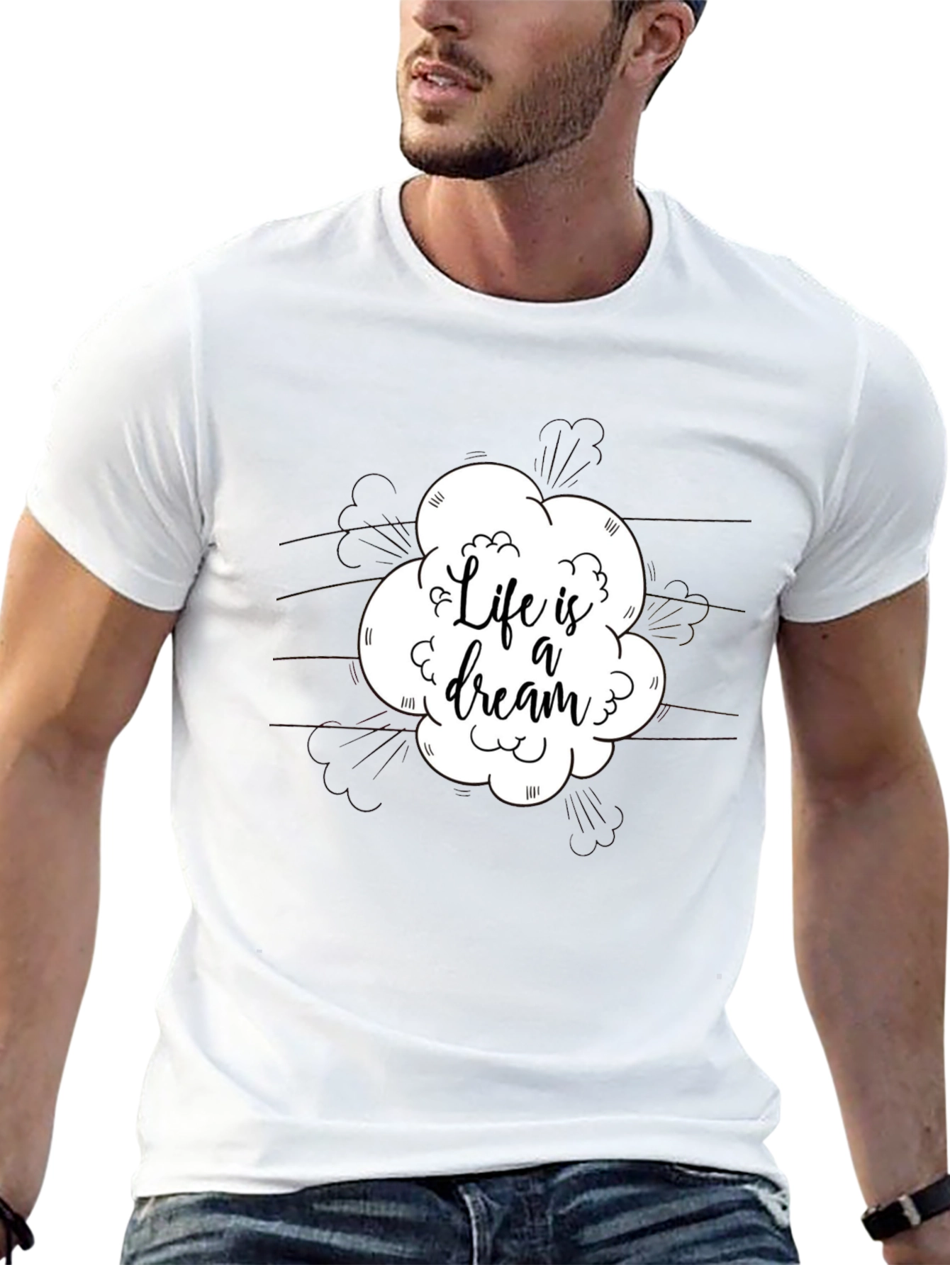 Life Is A Dream T-Shirt - Black Graphic Tee