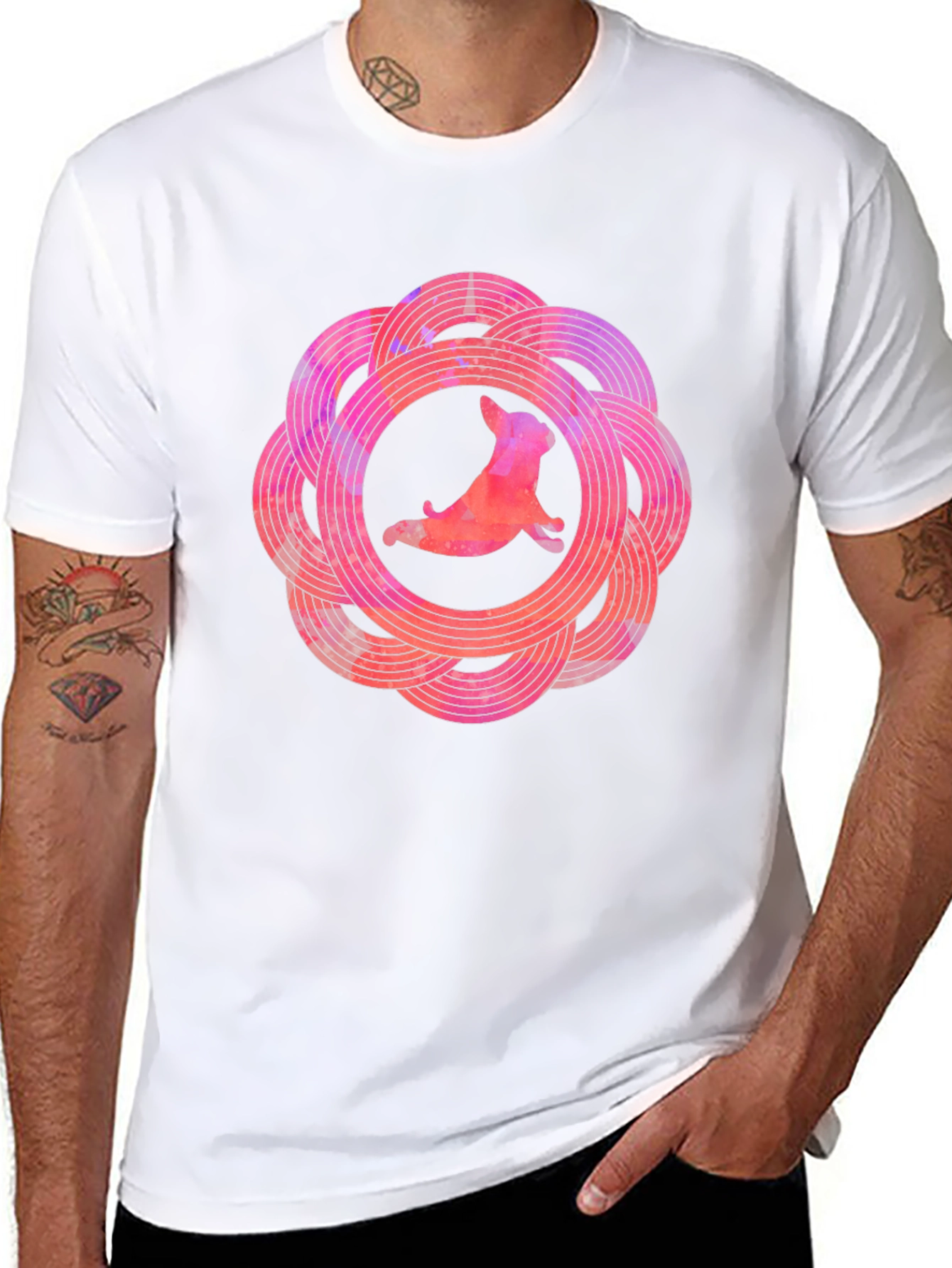 Yoga Dog Graphic Tee - Black Unisex T-Shirt