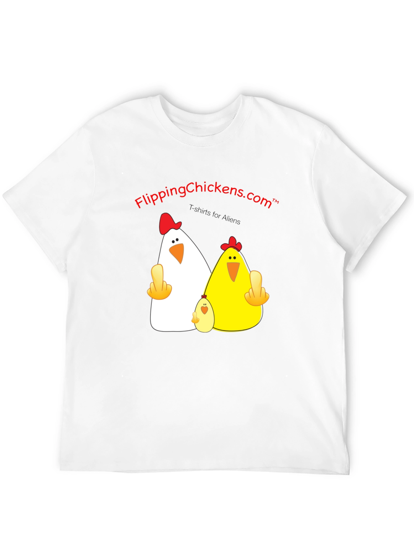 Flipping Chickens T-Shirt Funny Alien Design