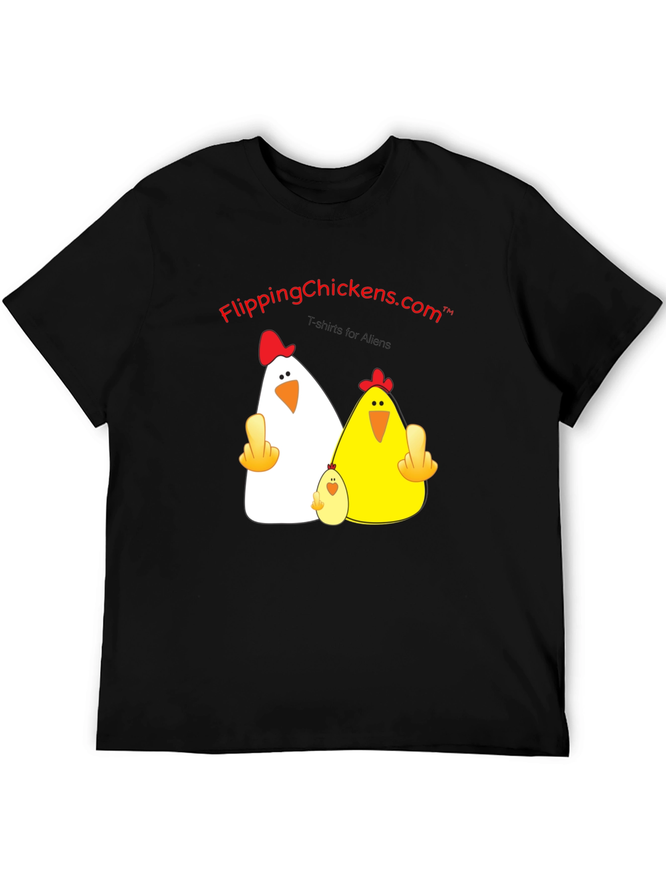 Flipping Chickens T-Shirt Funny Alien Design