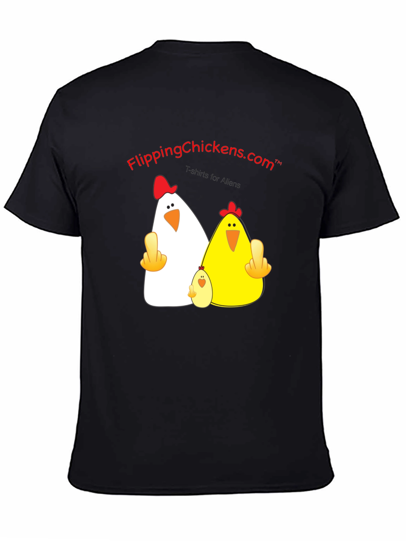 Flipping Chickens T-Shirt Funny Alien Design