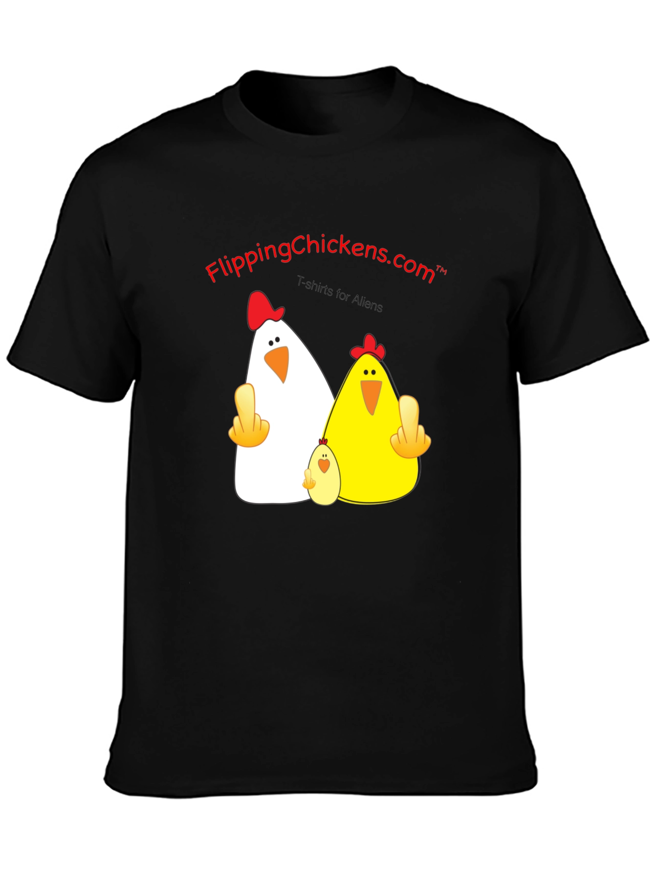 Flipping Chickens T-Shirt Funny Alien Design