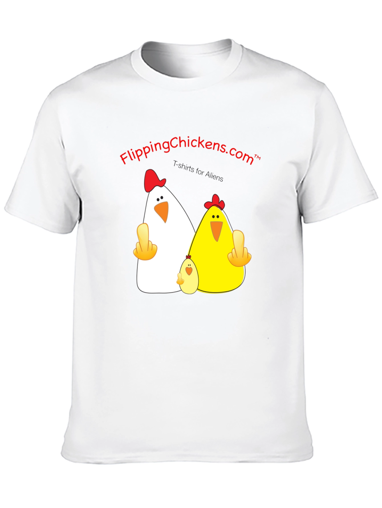 Flipping Chickens T-Shirt Funny Alien Design