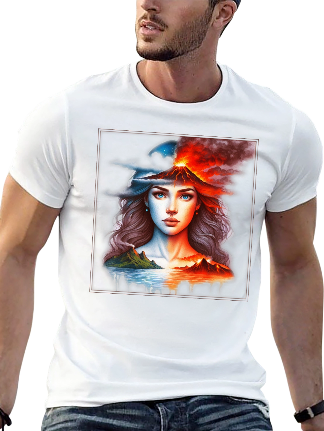 Volcano Woman Graphic T-Shirt - Black Tee