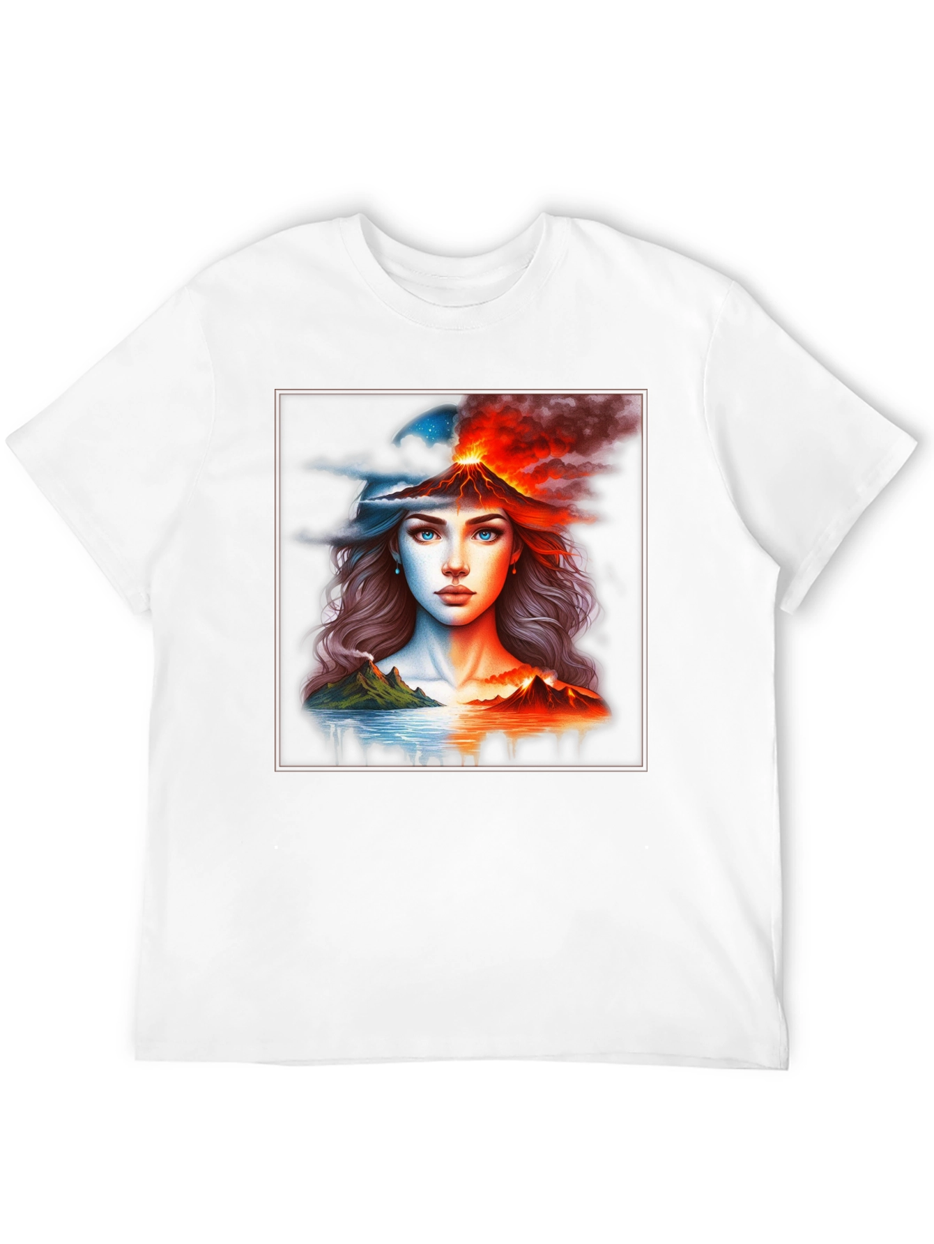 Volcano Woman Graphic T-Shirt - Black Tee