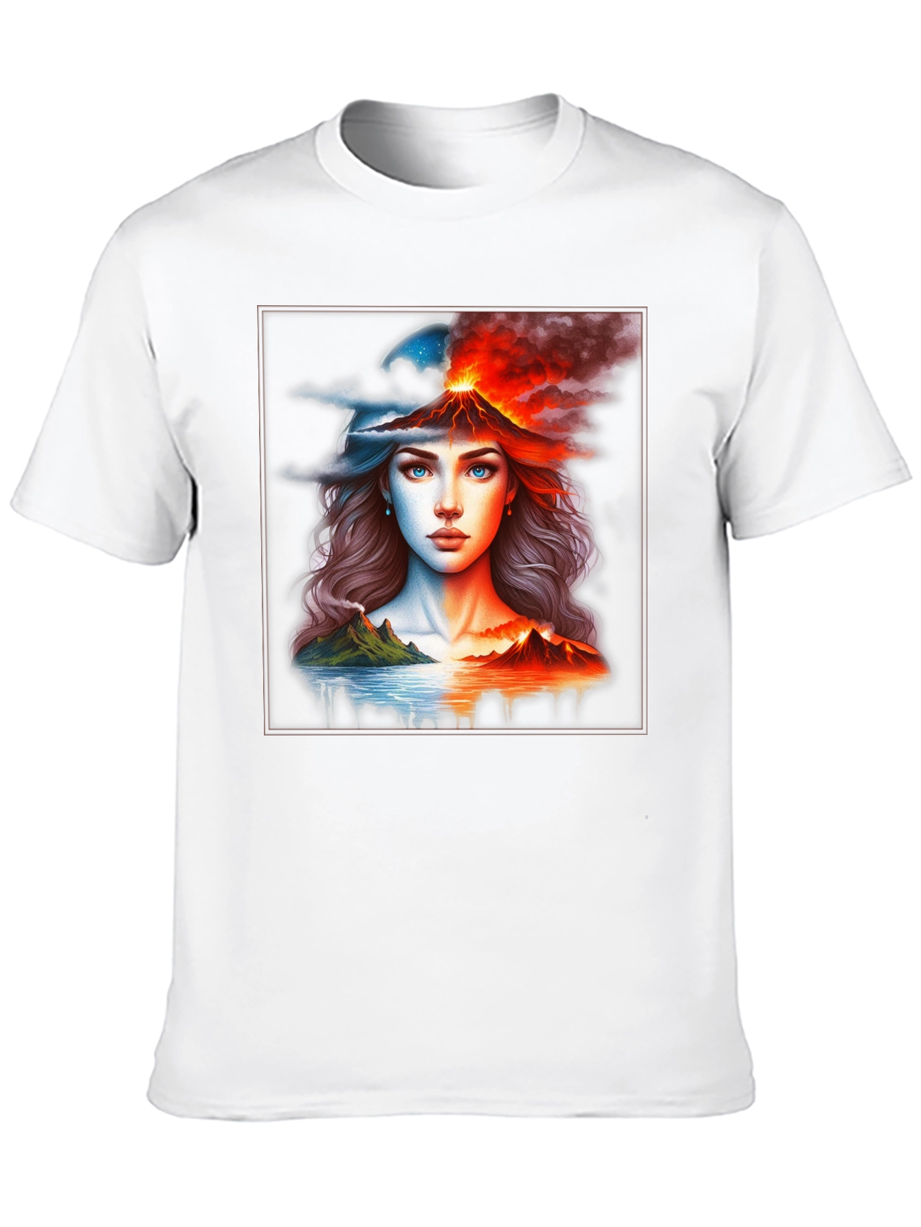 Volcano Woman Graphic T-Shirt - Black Tee