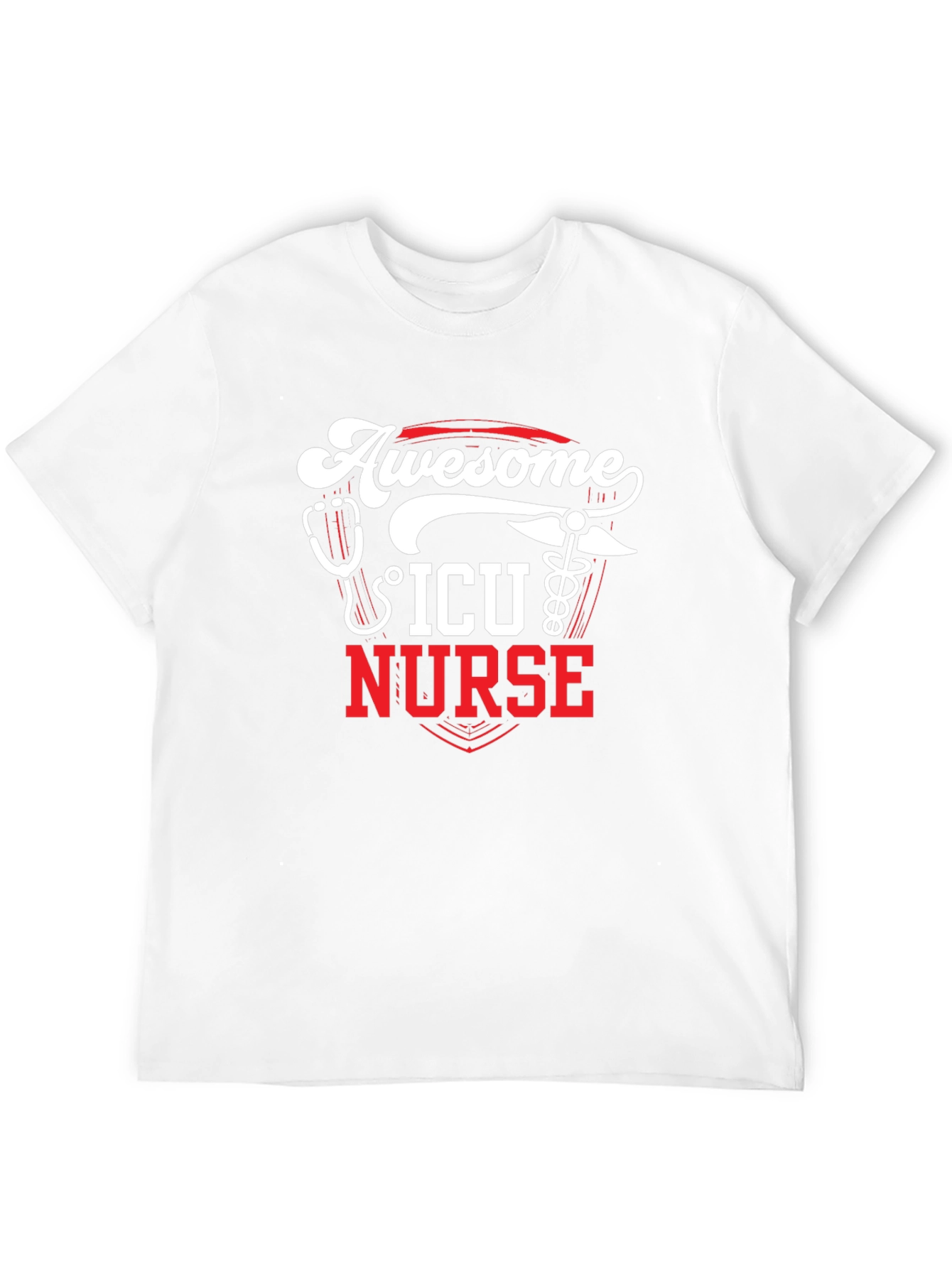 Awesome ICU Nurse Graphic T-Shirt