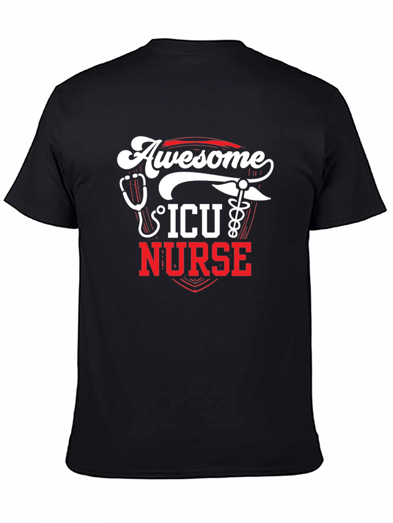 Awesome ICU Nurse Graphic T-Shirt