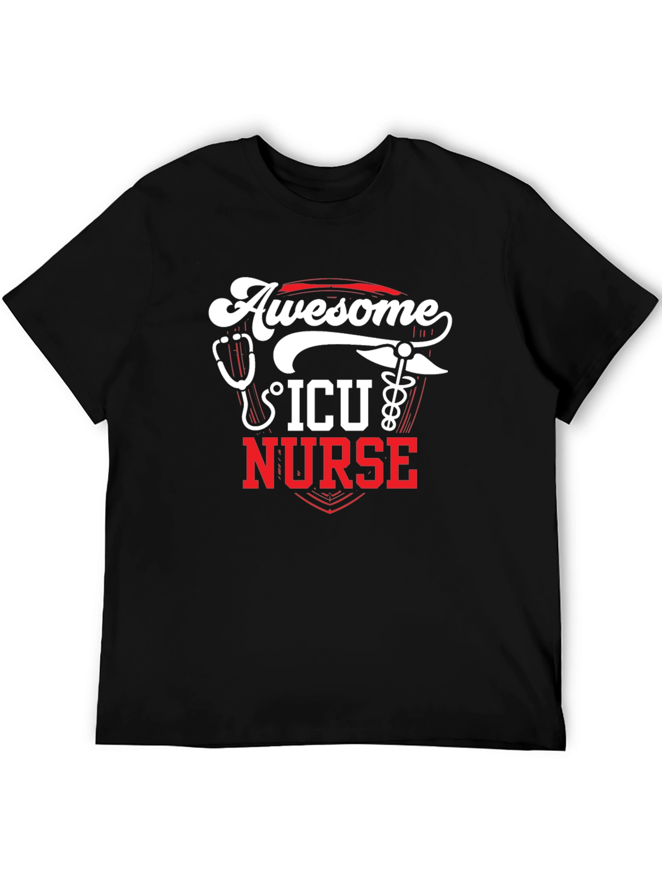 Awesome ICU Nurse Graphic T-Shirt