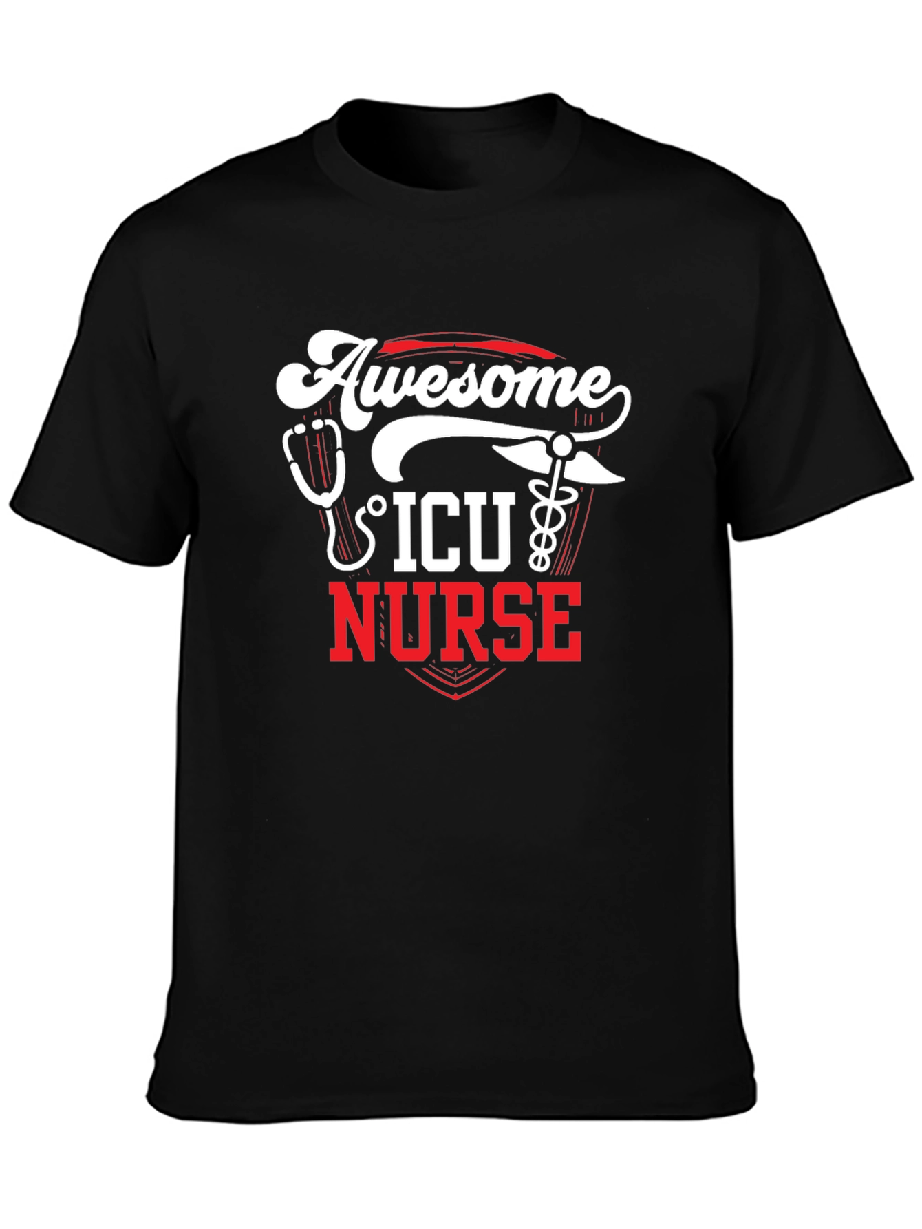 Awesome ICU Nurse Graphic T-Shirt