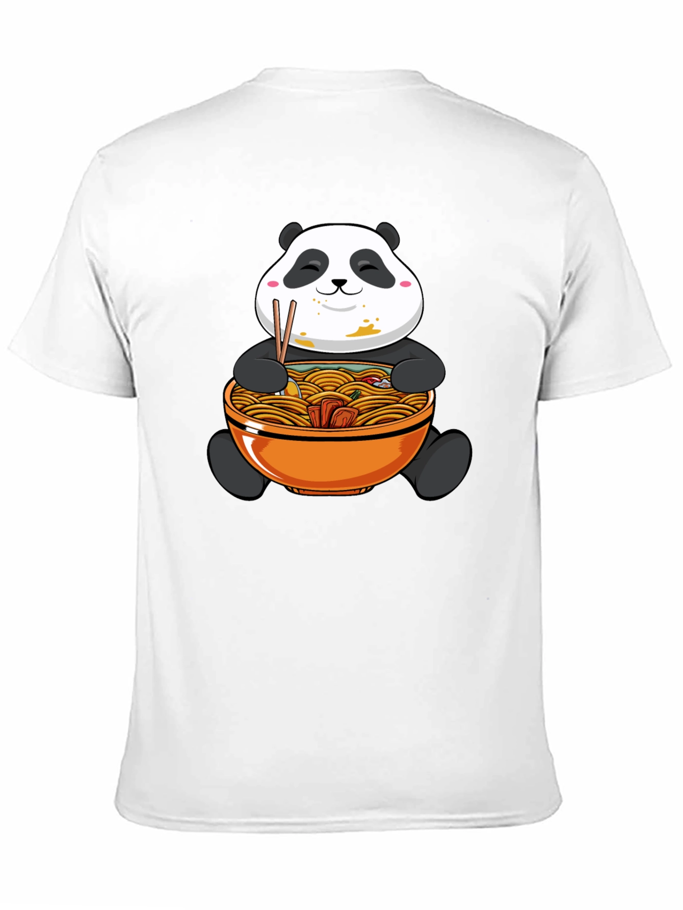 Panda Ramen Graphic Tee - Black Cotton Comfort