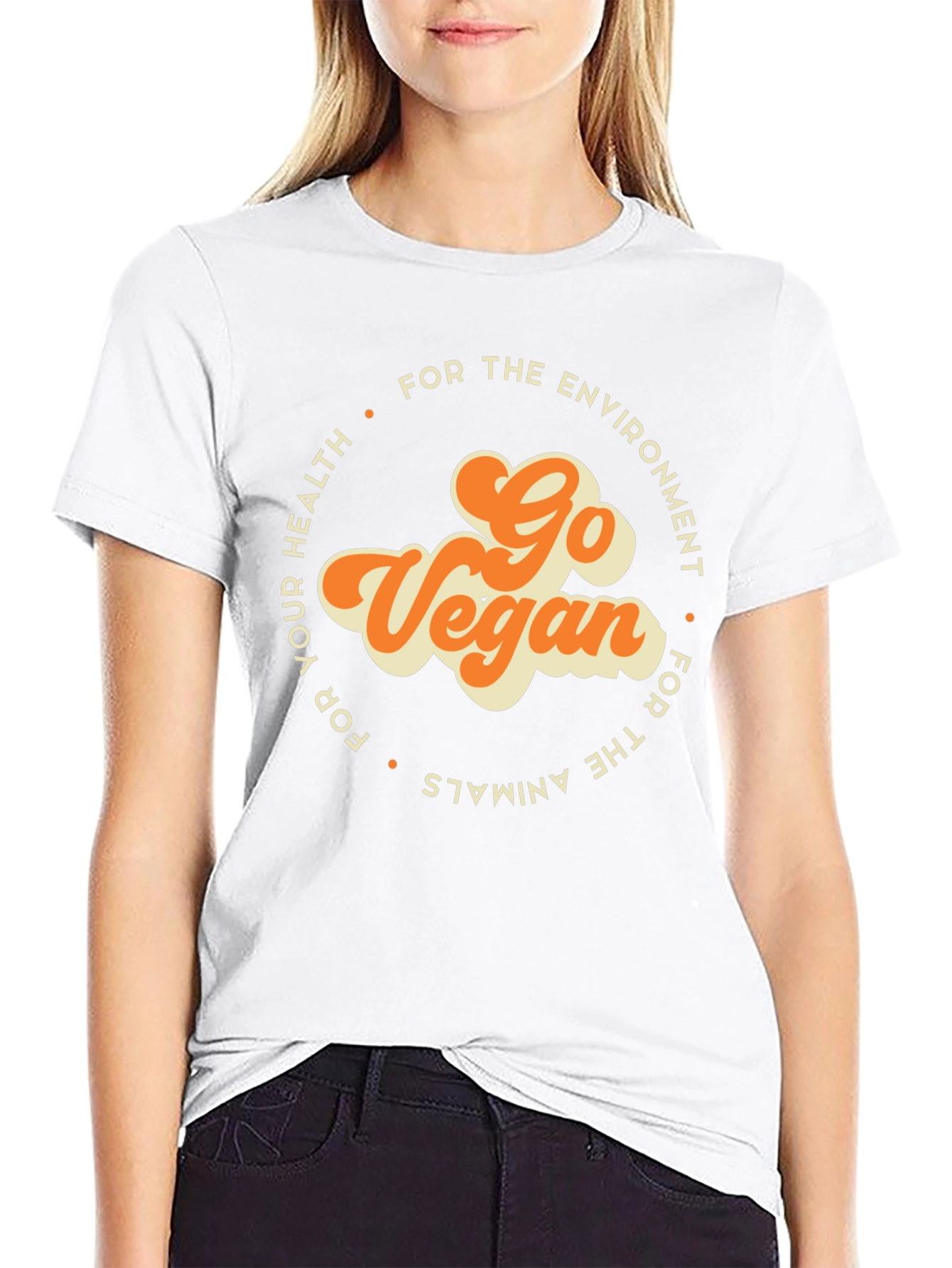 Go Vegan Graphic Tee - Environment Health Animals