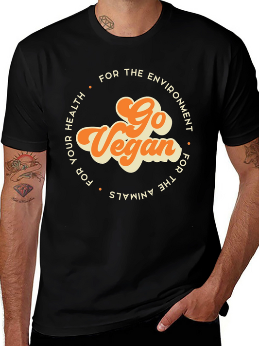 Go Vegan Graphic Tee - Environment Health Animals