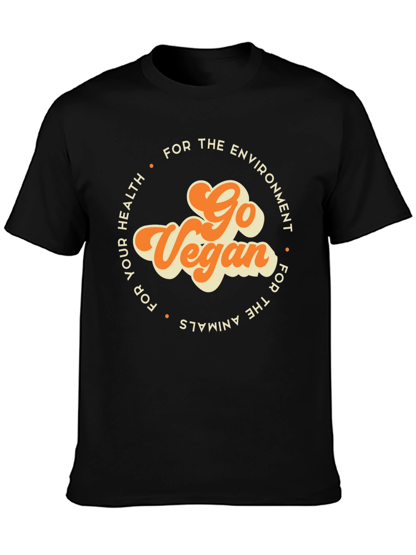 Go Vegan Graphic Tee - Environment Health Animals