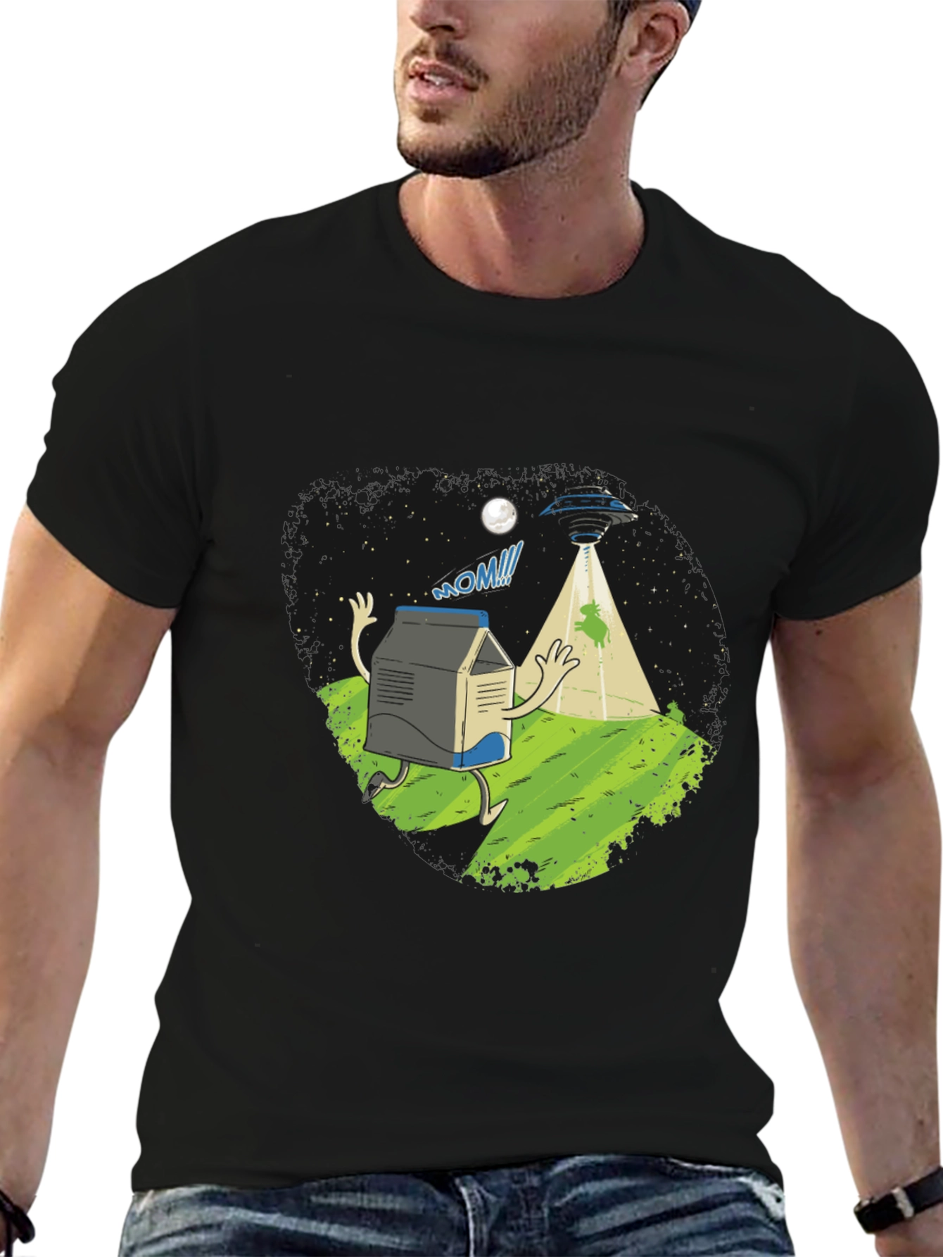 Alien Abduction Milk Carton T-Shirt