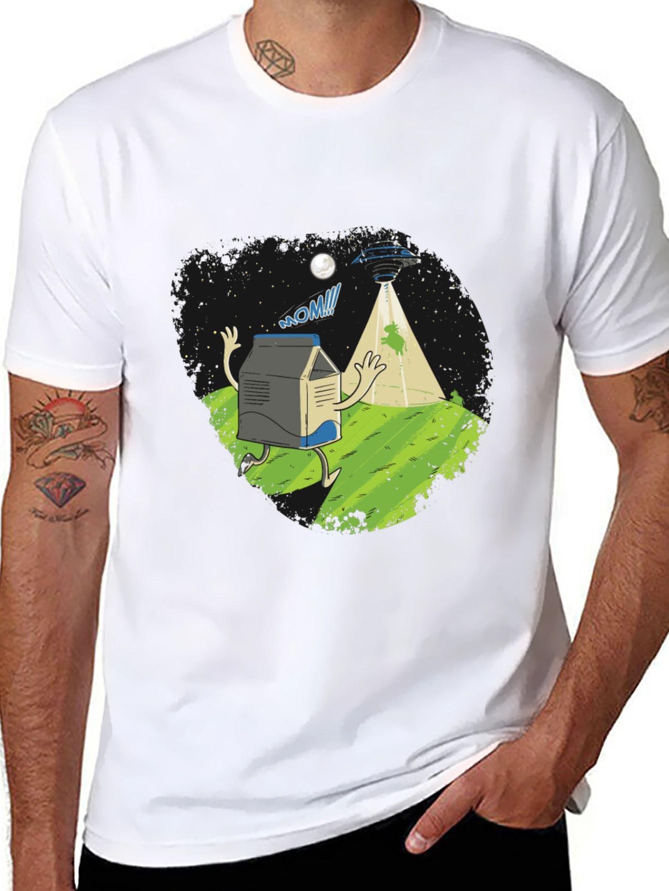 Alien Abduction Milk Carton T-Shirt