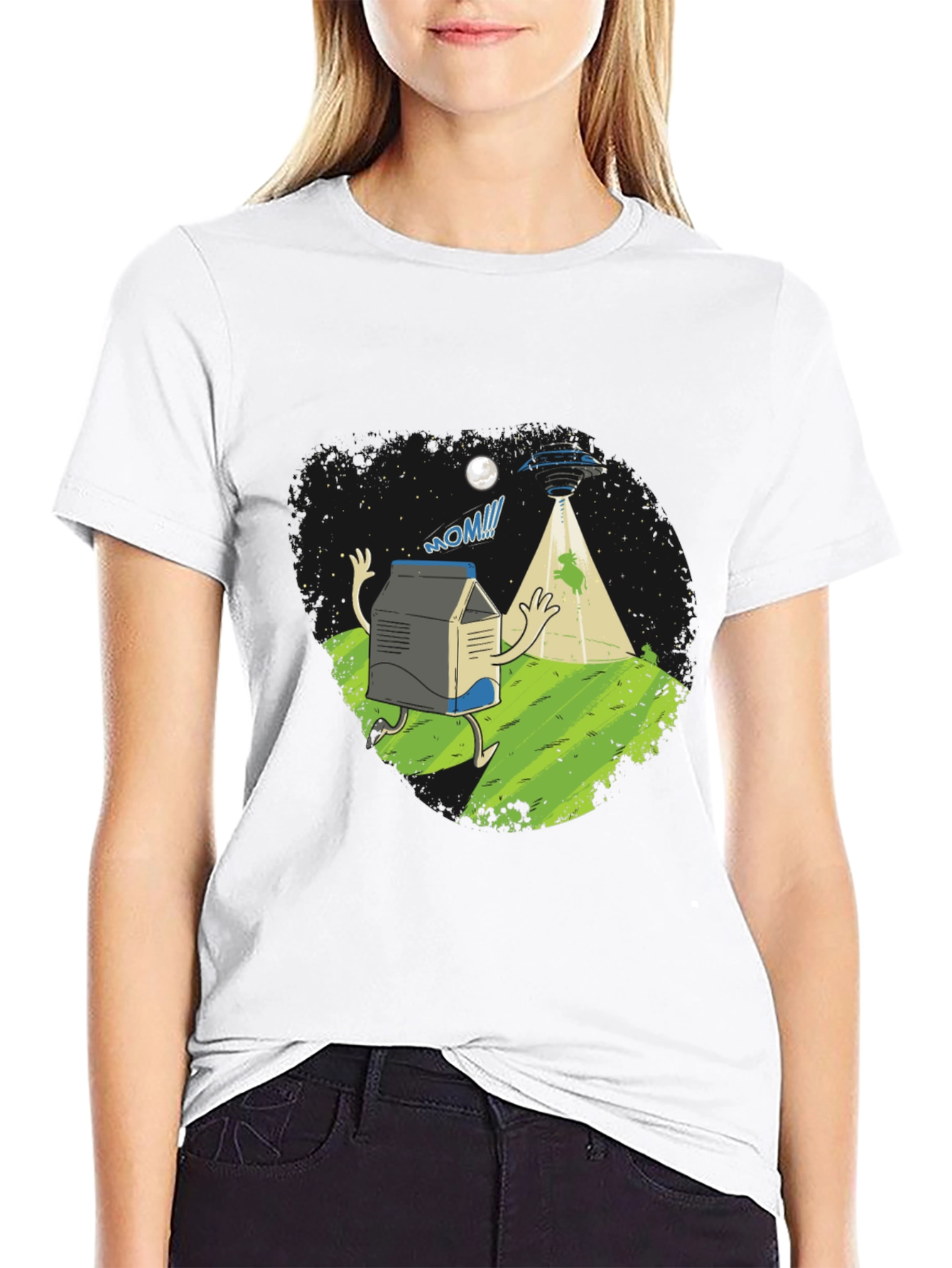 Alien Abduction Milk Carton T-Shirt