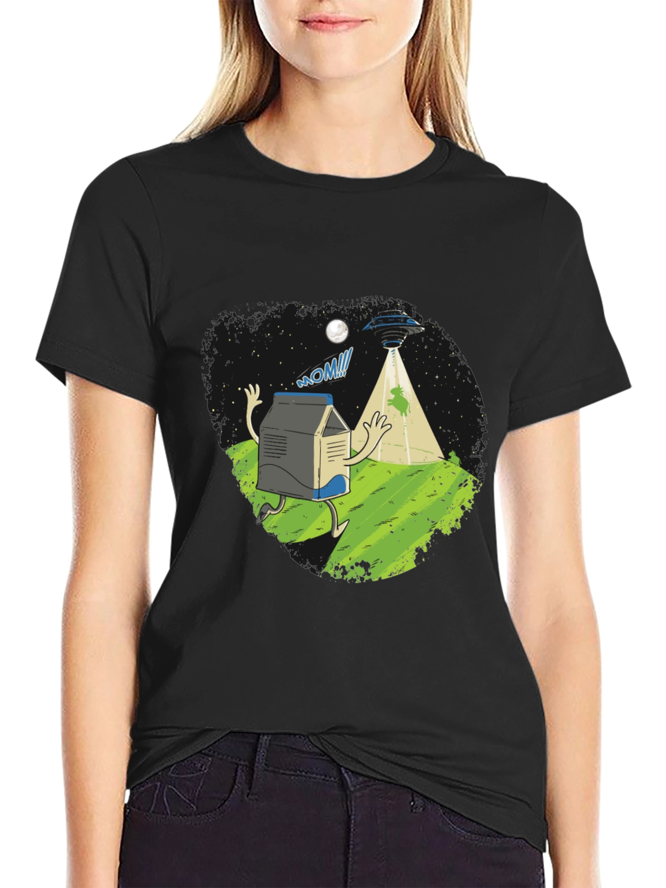 Alien Abduction Milk Carton T-Shirt