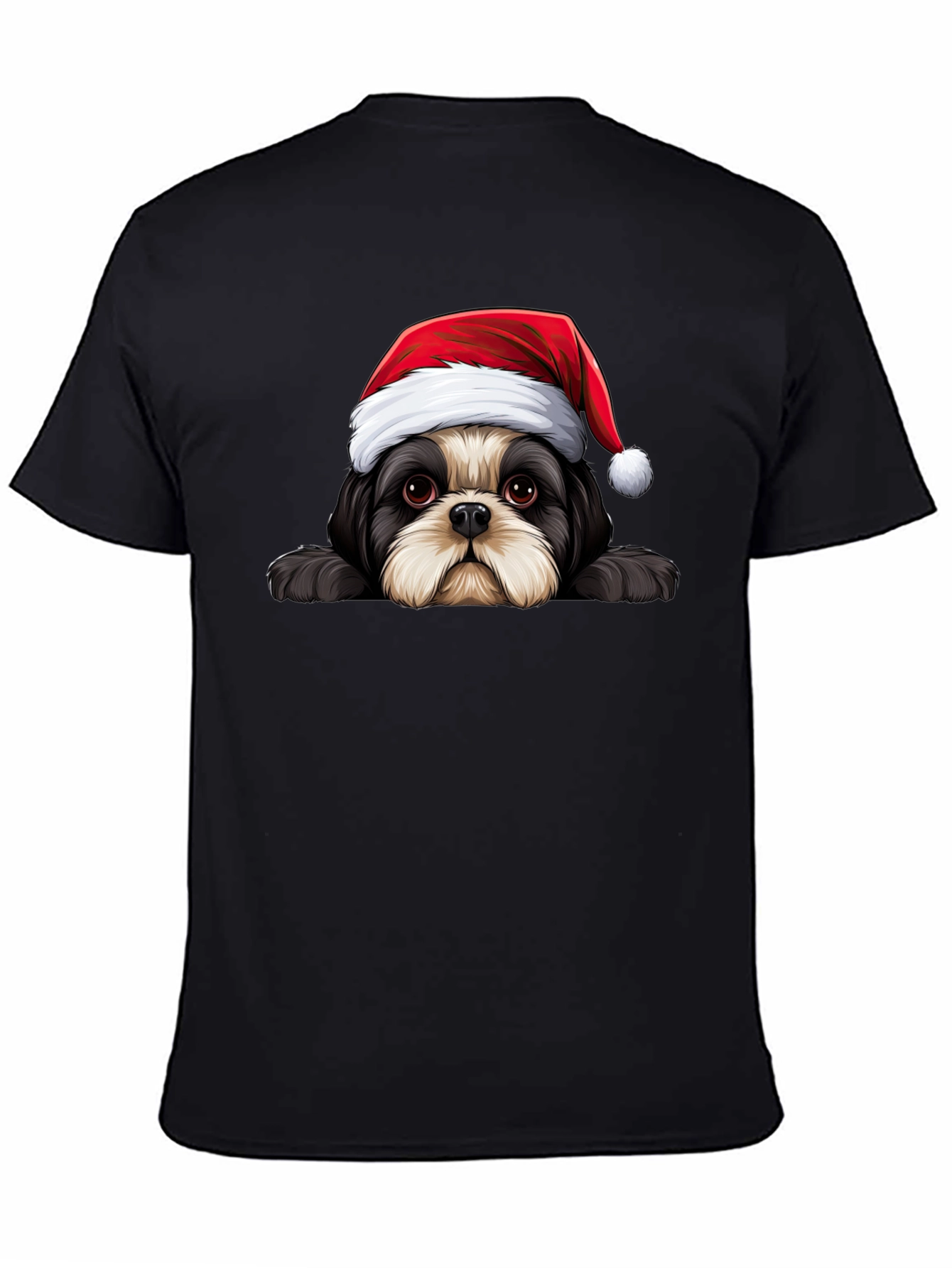 Festive Dog Graphic Tee - Holiday Cheer
