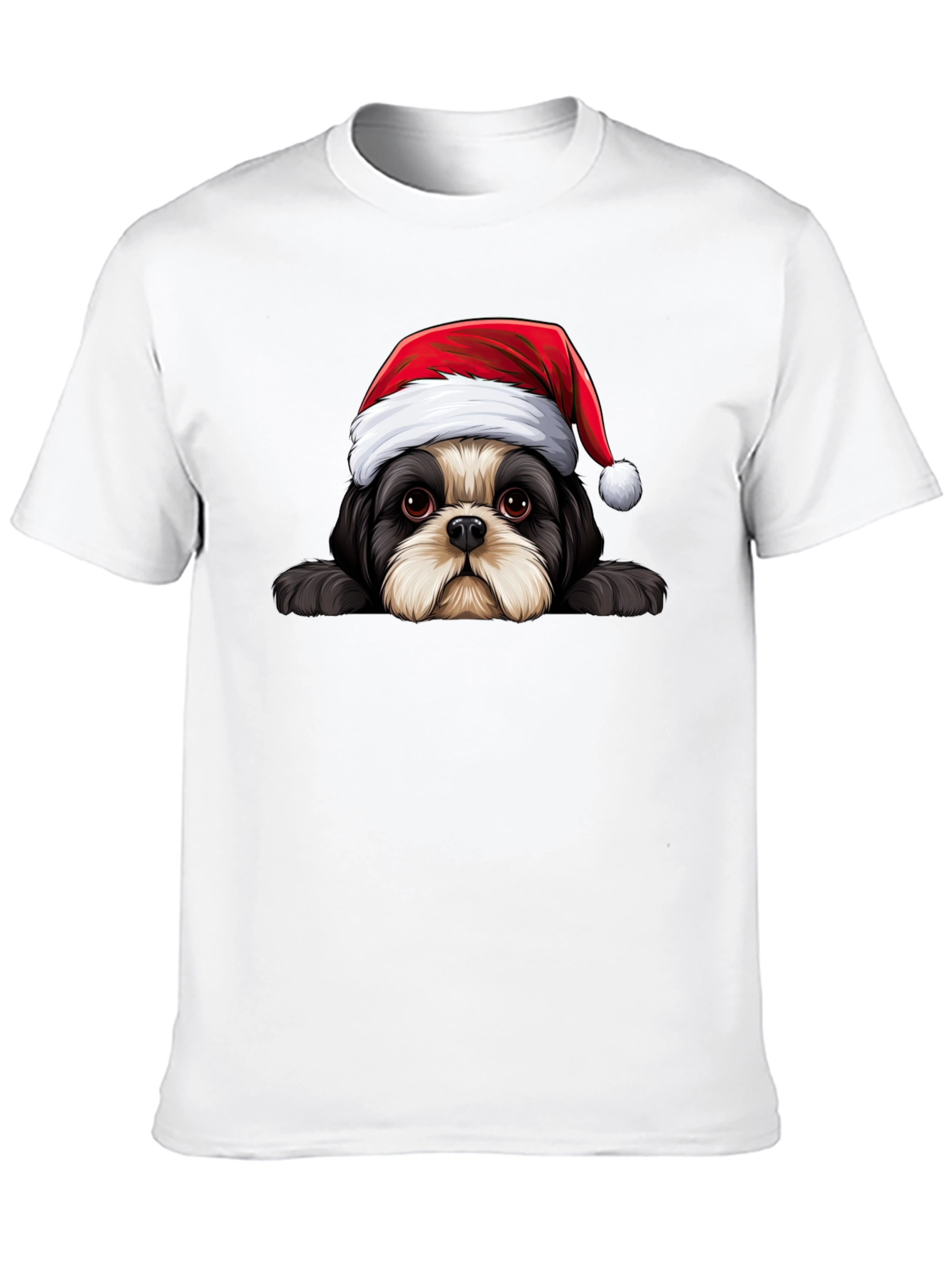 Festive Dog Graphic Tee - Holiday Cheer