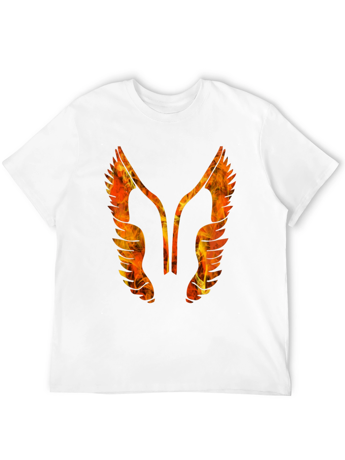 Fiery Winged Graphic Tee - Bold Black T-Shirt