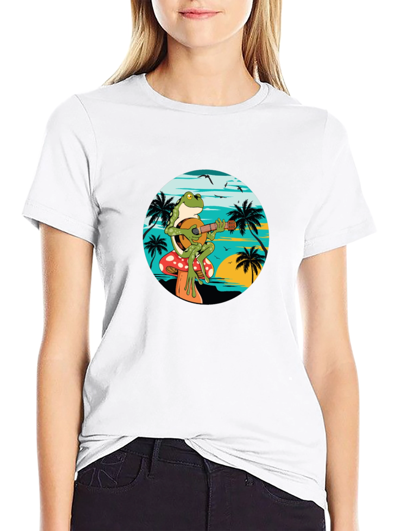 Frog Playing Banjo T-Shirt - Beach Vibes
