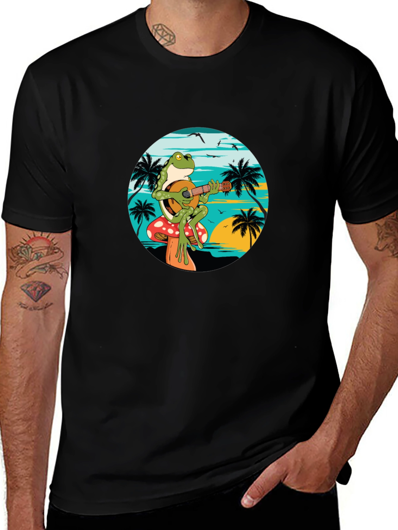Frog Playing Banjo T-Shirt - Beach Vibes