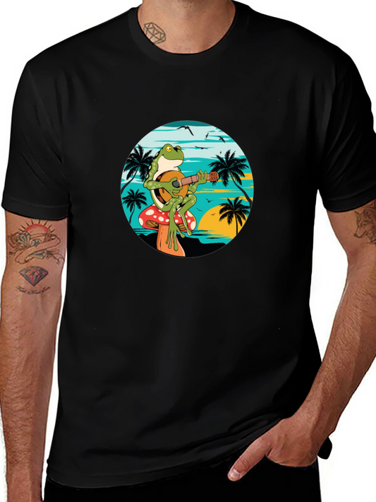Frog Playing Banjo T-Shirt - Beach Vibes