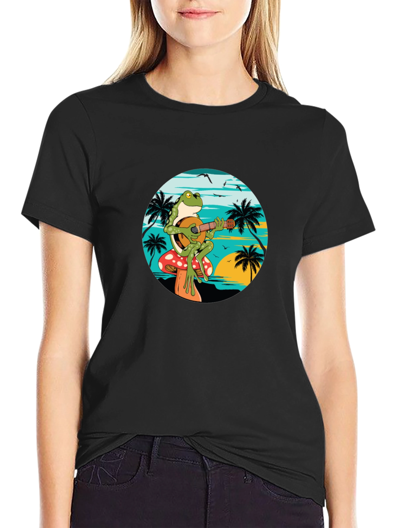Frog Playing Banjo T-Shirt - Beach Vibes