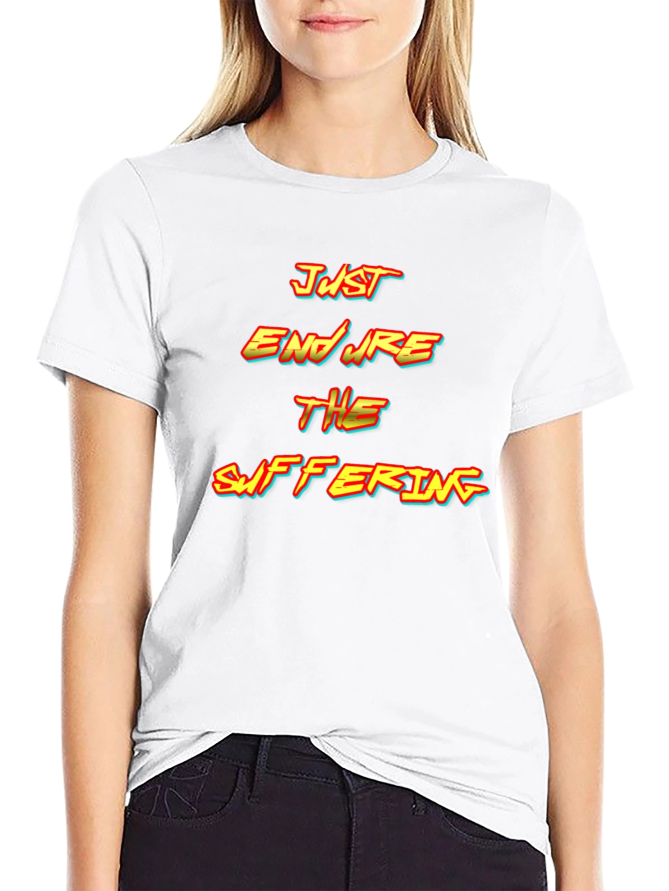 Just Endure T-Shirt - Motivational Black Tee