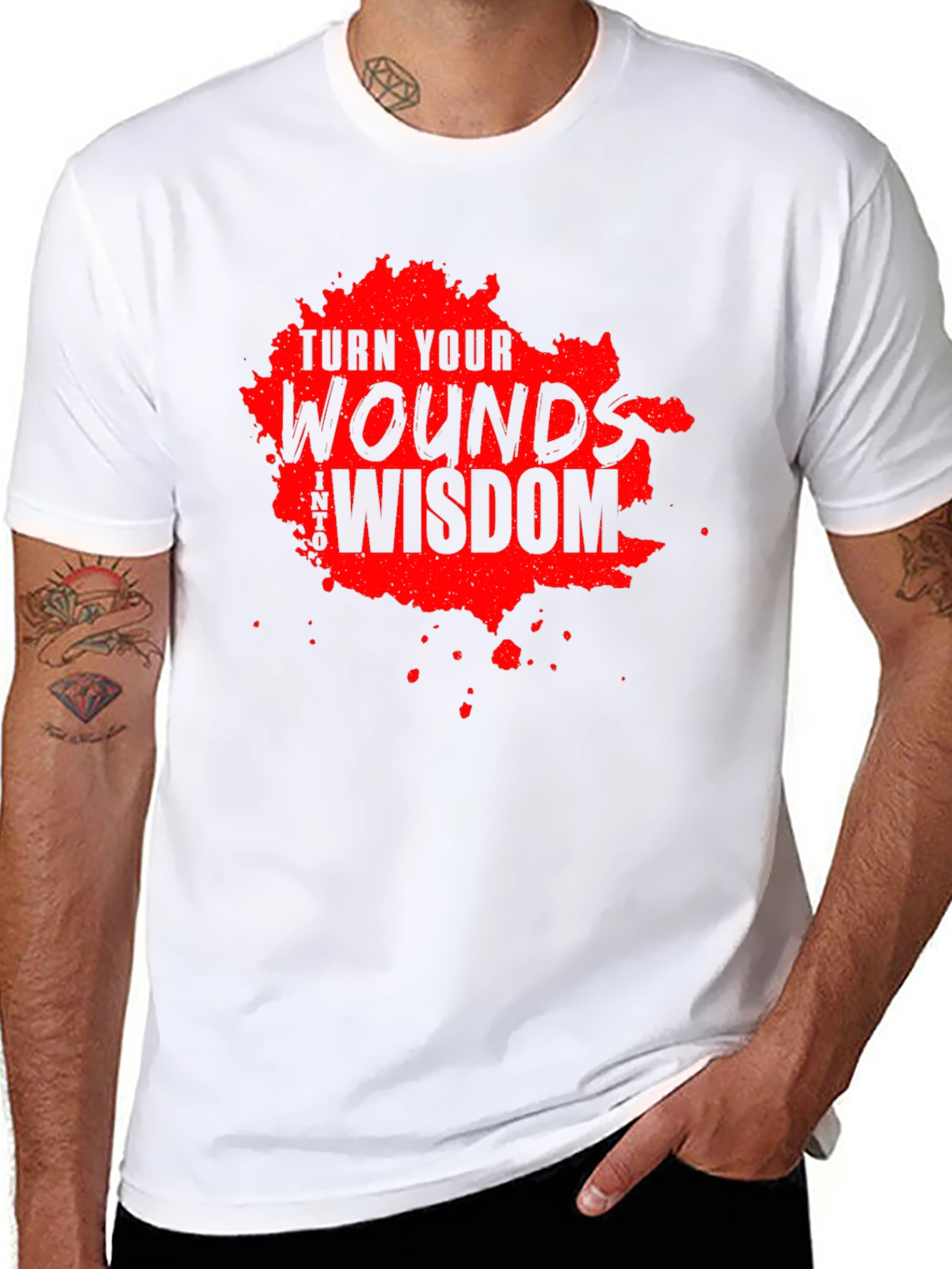 Turn Your Wounds Into Wisdom Black T-Shirt