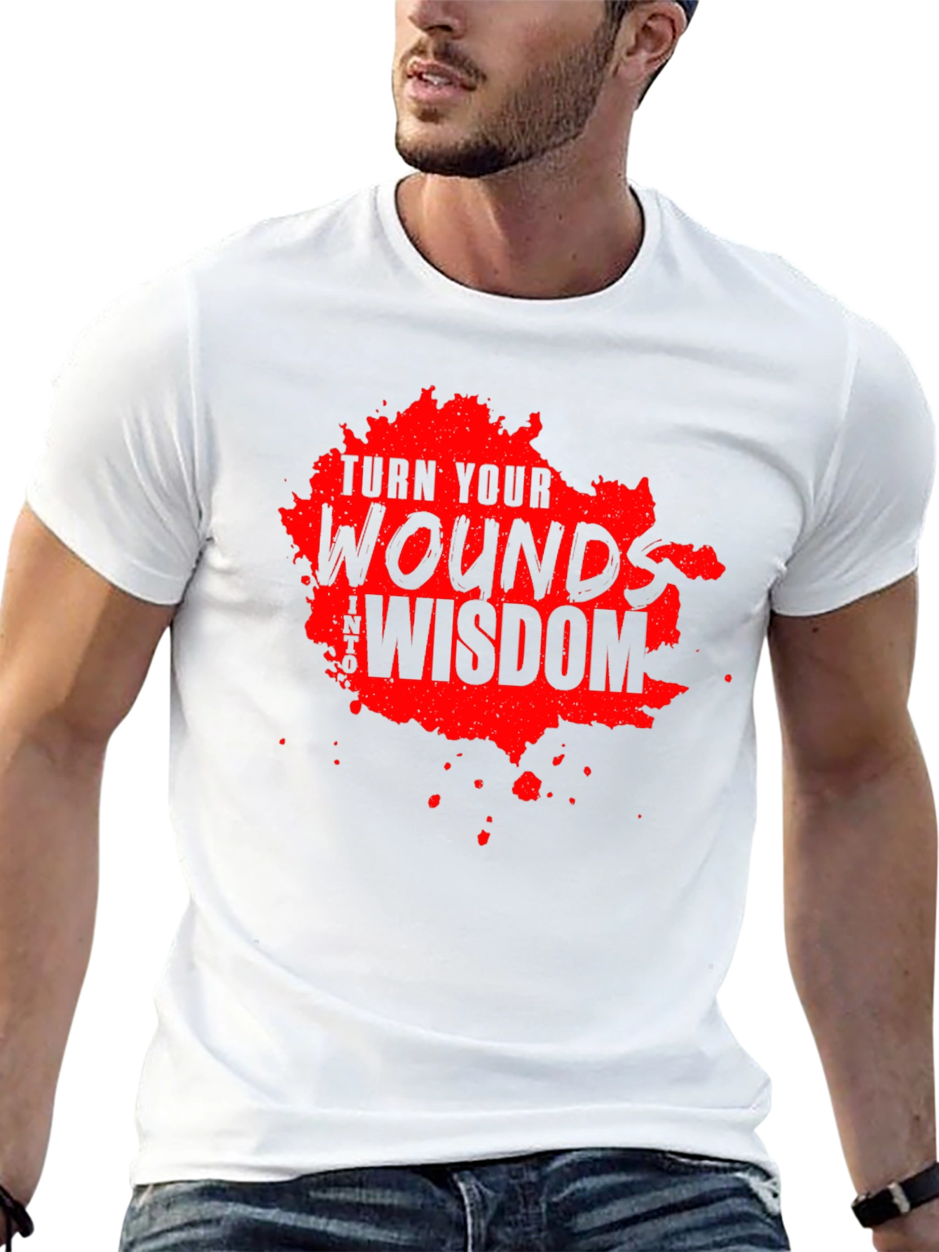 Turn Your Wounds Into Wisdom Black T-Shirt
