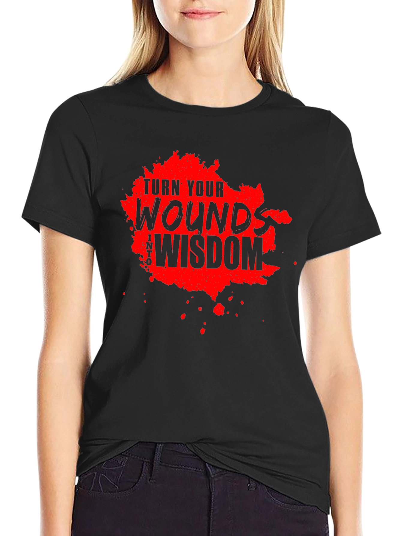 Turn Your Wounds Into Wisdom Black T-Shirt