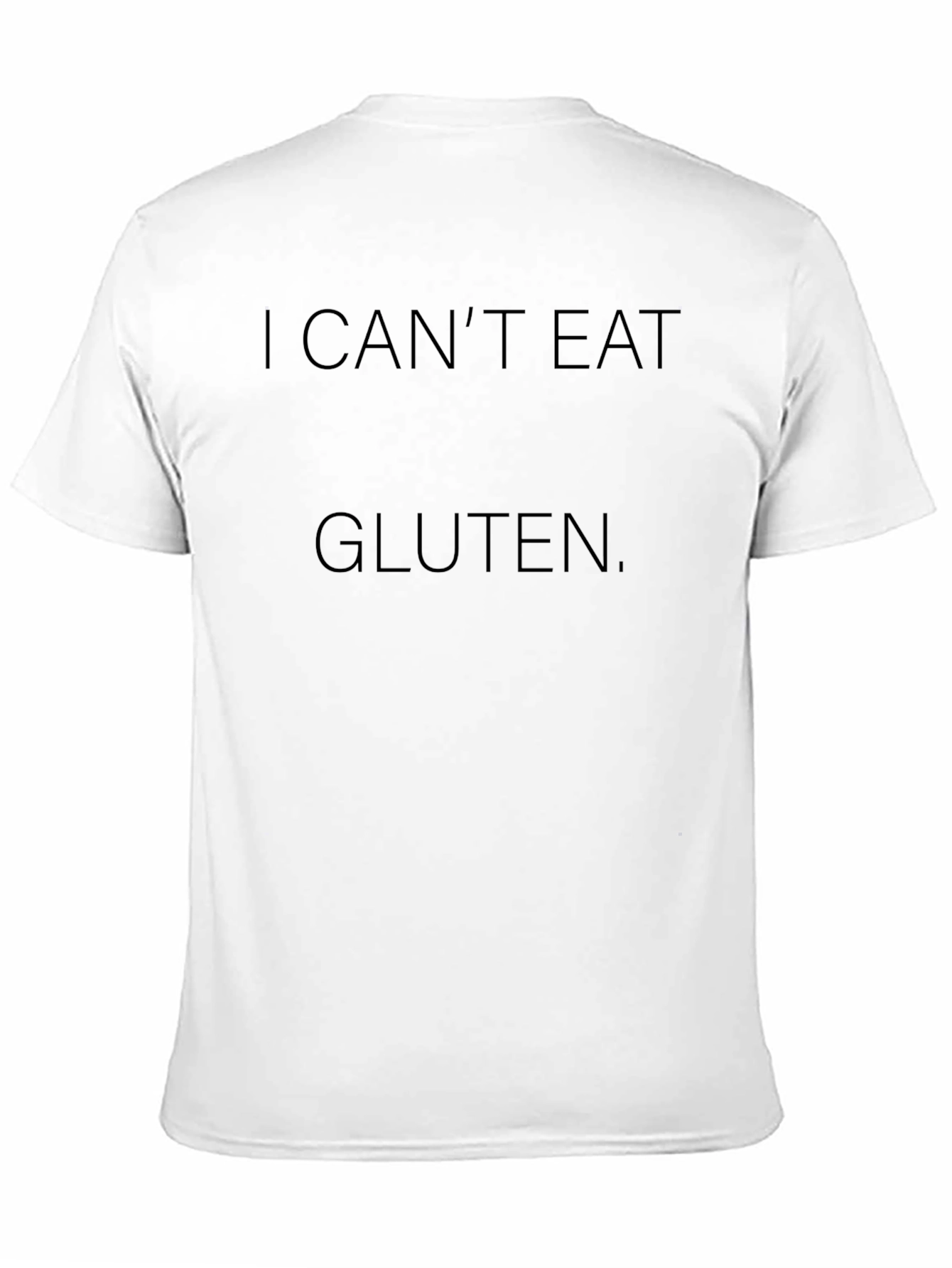 I Cant Eat Gluten Black T-Shirt