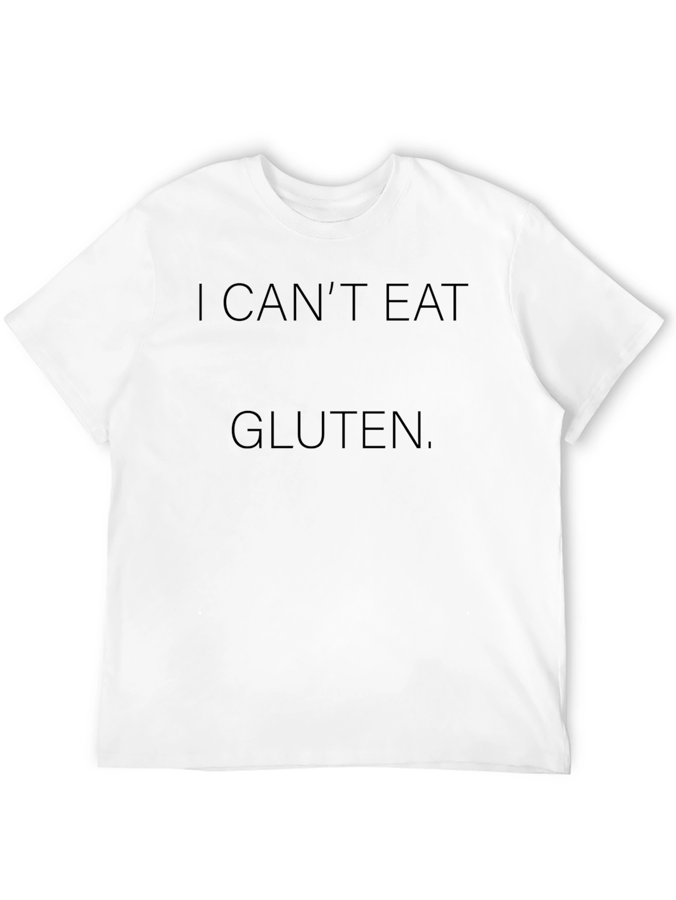 I Cant Eat Gluten Black T-Shirt