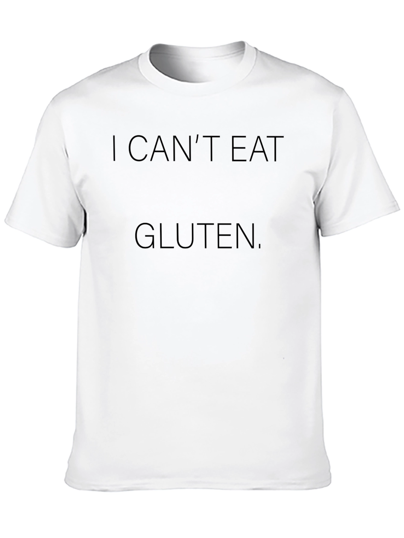 I Cant Eat Gluten Black T-Shirt