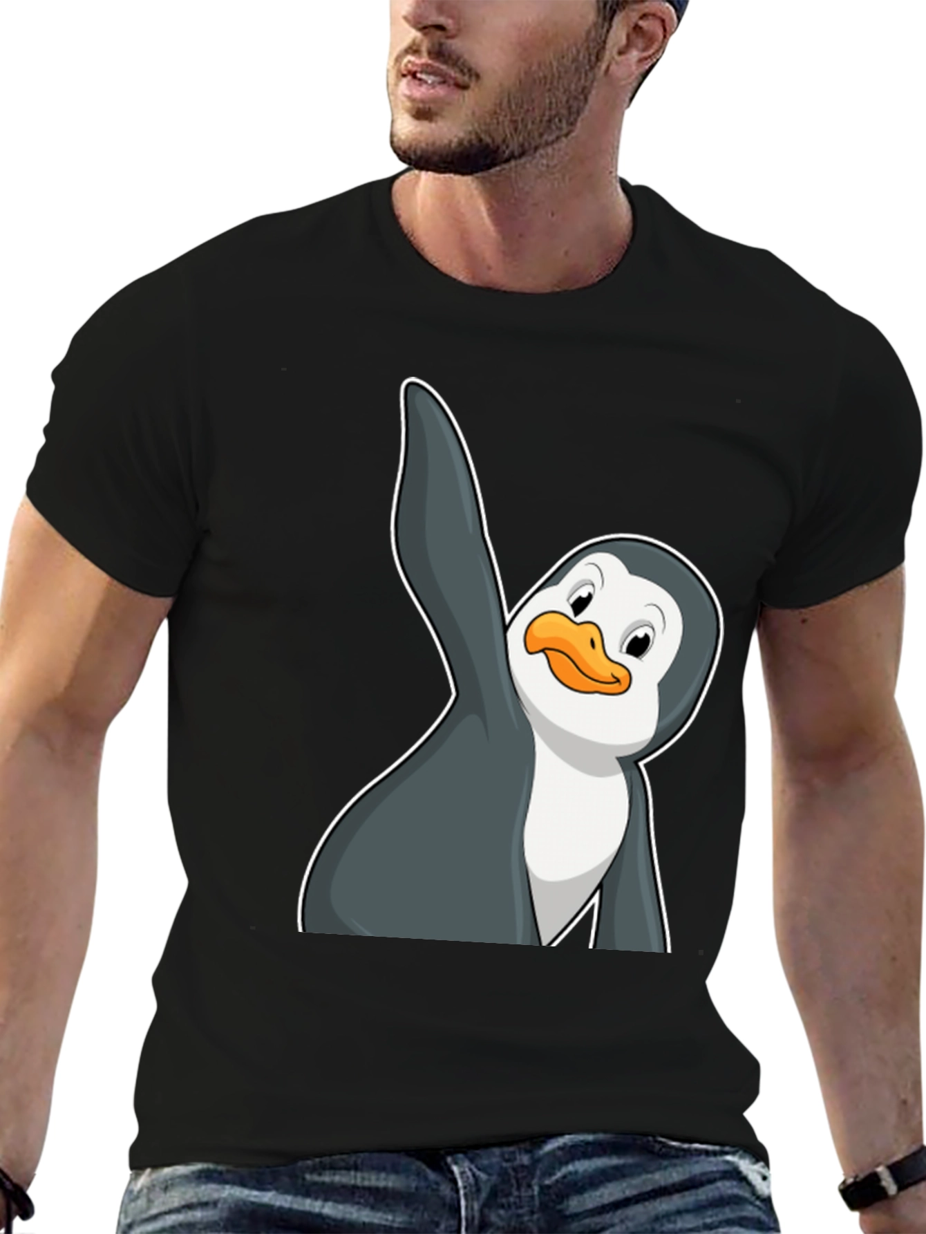 Penguin Graphic Tee - Mens Black T-Shirt