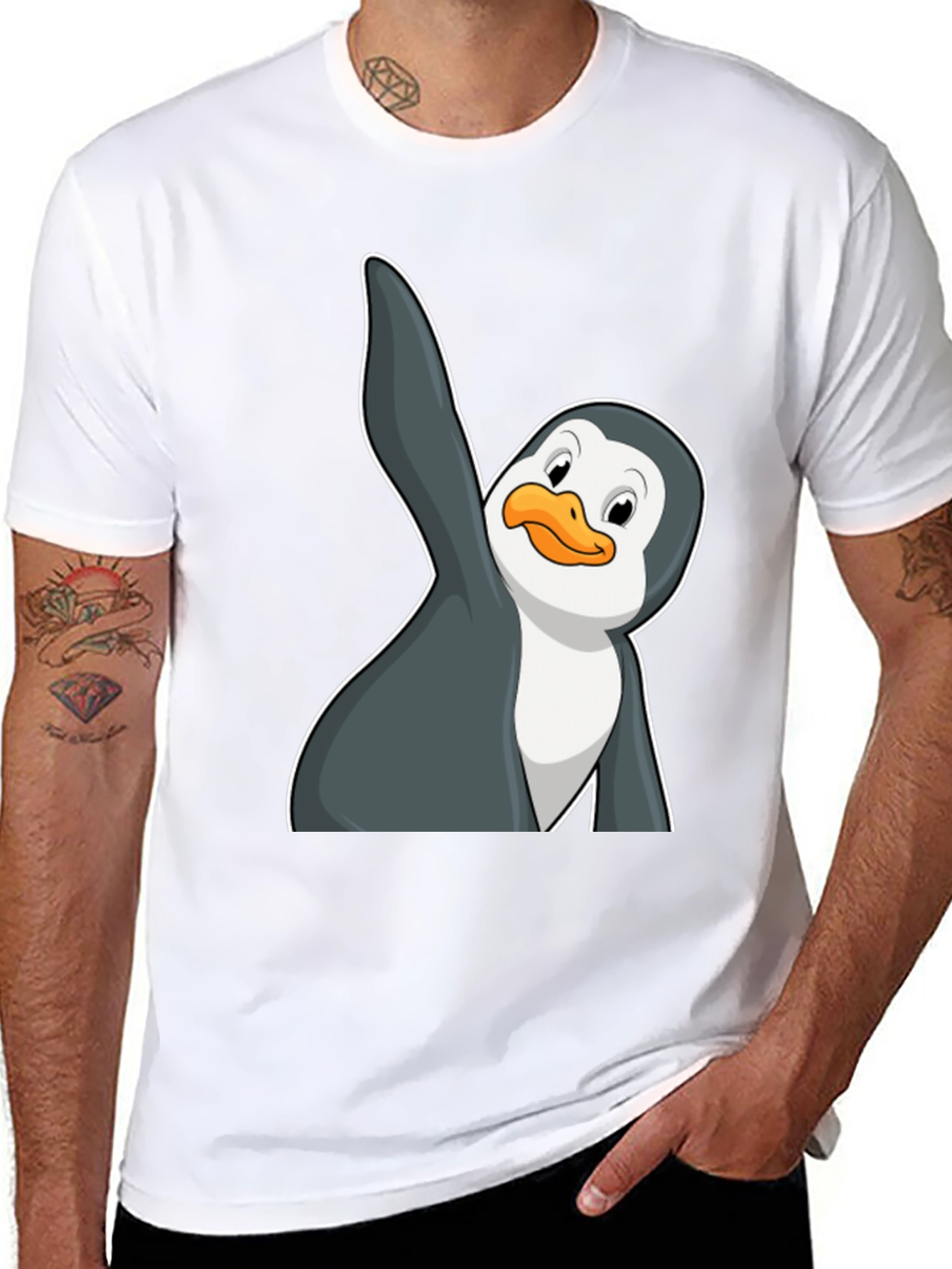 Penguin Graphic Tee - Mens Black T-Shirt