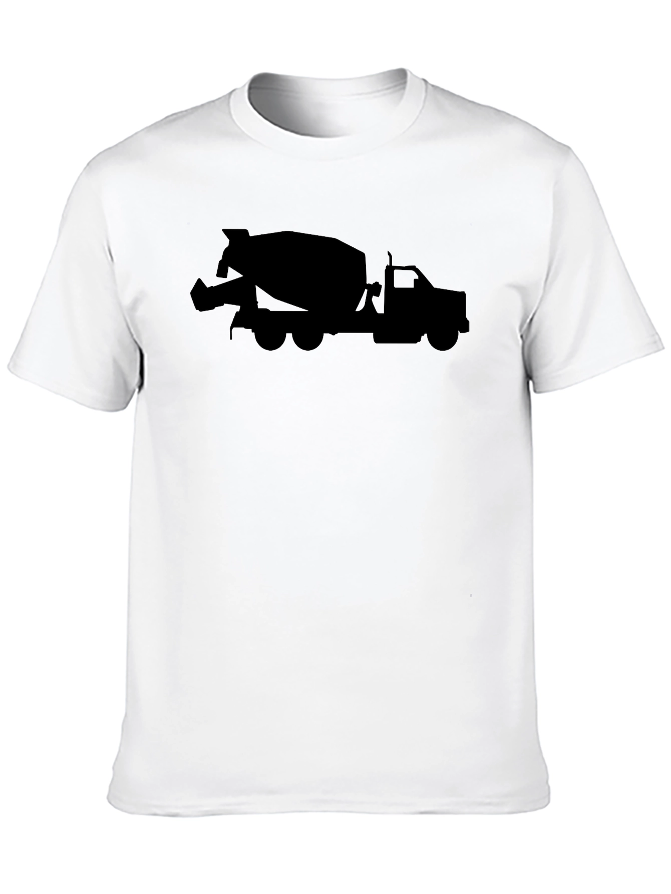 Cement Mixer Truck Graphic Tee - Black Cotton