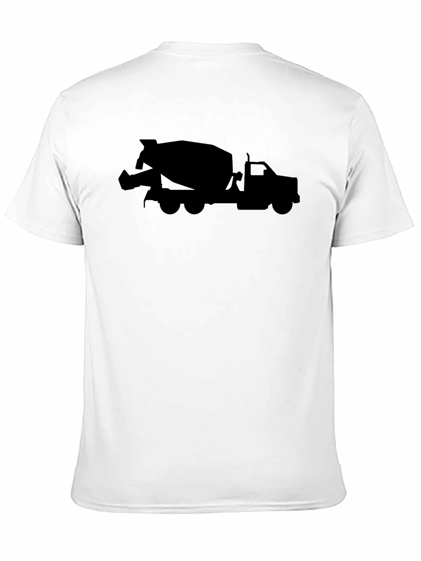 Cement Mixer Truck Graphic Tee - Black Cotton